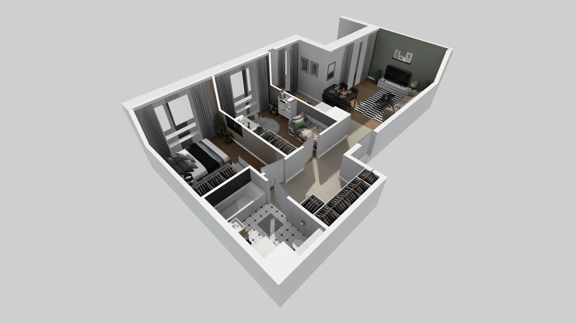 3 pokoje, mieszkanie 60,70 m², piętro 3, oferta nr D/116, Osiedle Urbino 1.4, Warszawa, Włochy, Raków, ul. Równoległa