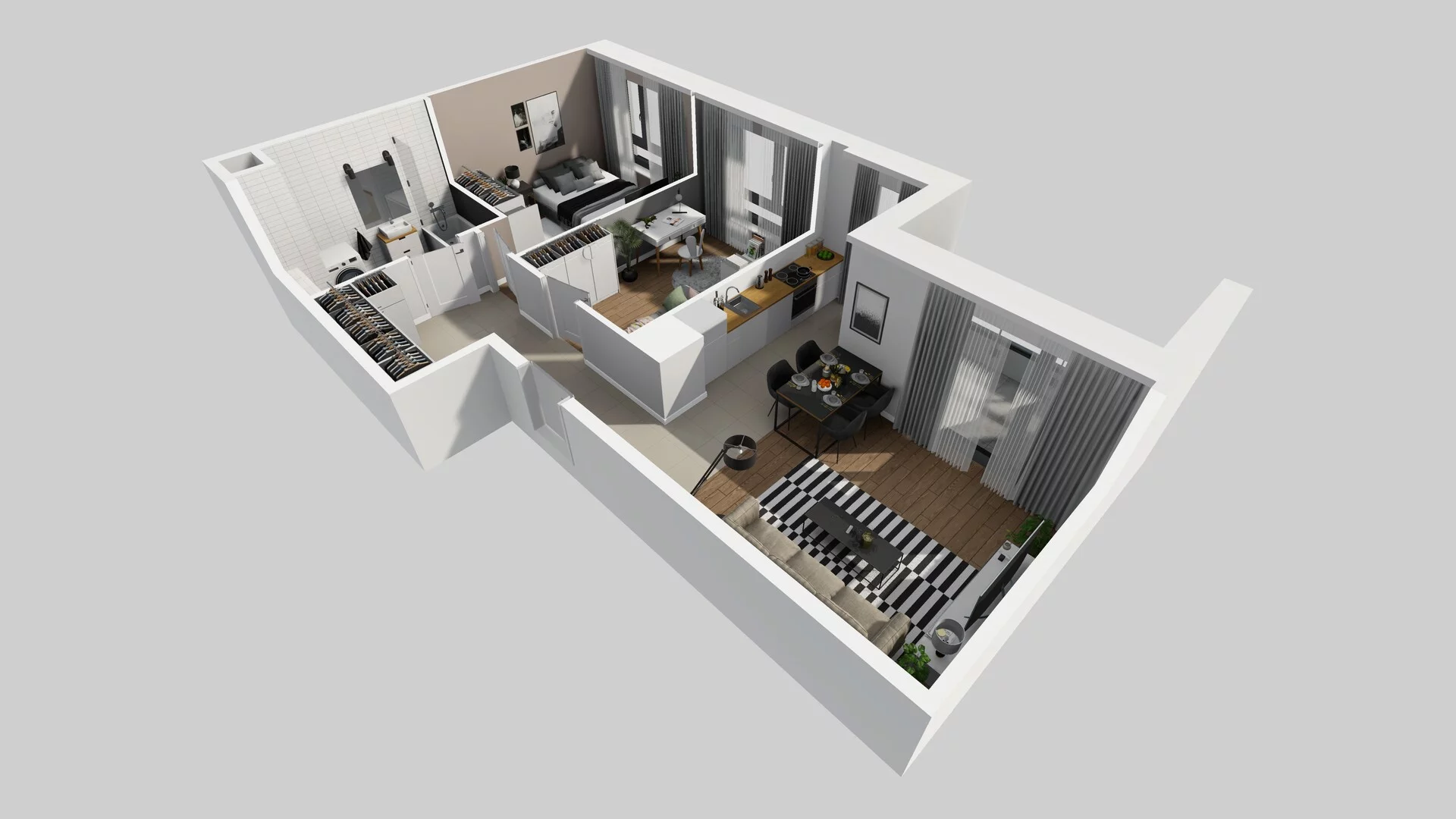 3 pokoje, mieszkanie 60,70 m², piętro 3, oferta nr D/116, Osiedle Urbino 1.4, Warszawa, Włochy, Raków, ul. Równoległa