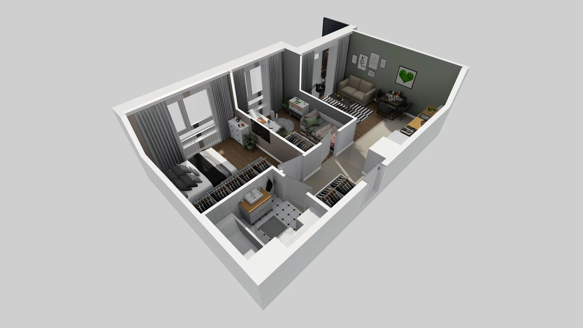 3 pokoje, mieszkanie 49,86 m², piętro 6, oferta nr D/132, Osiedle Urbino 1.4, Warszawa, Włochy, Raków, ul. Równoległa