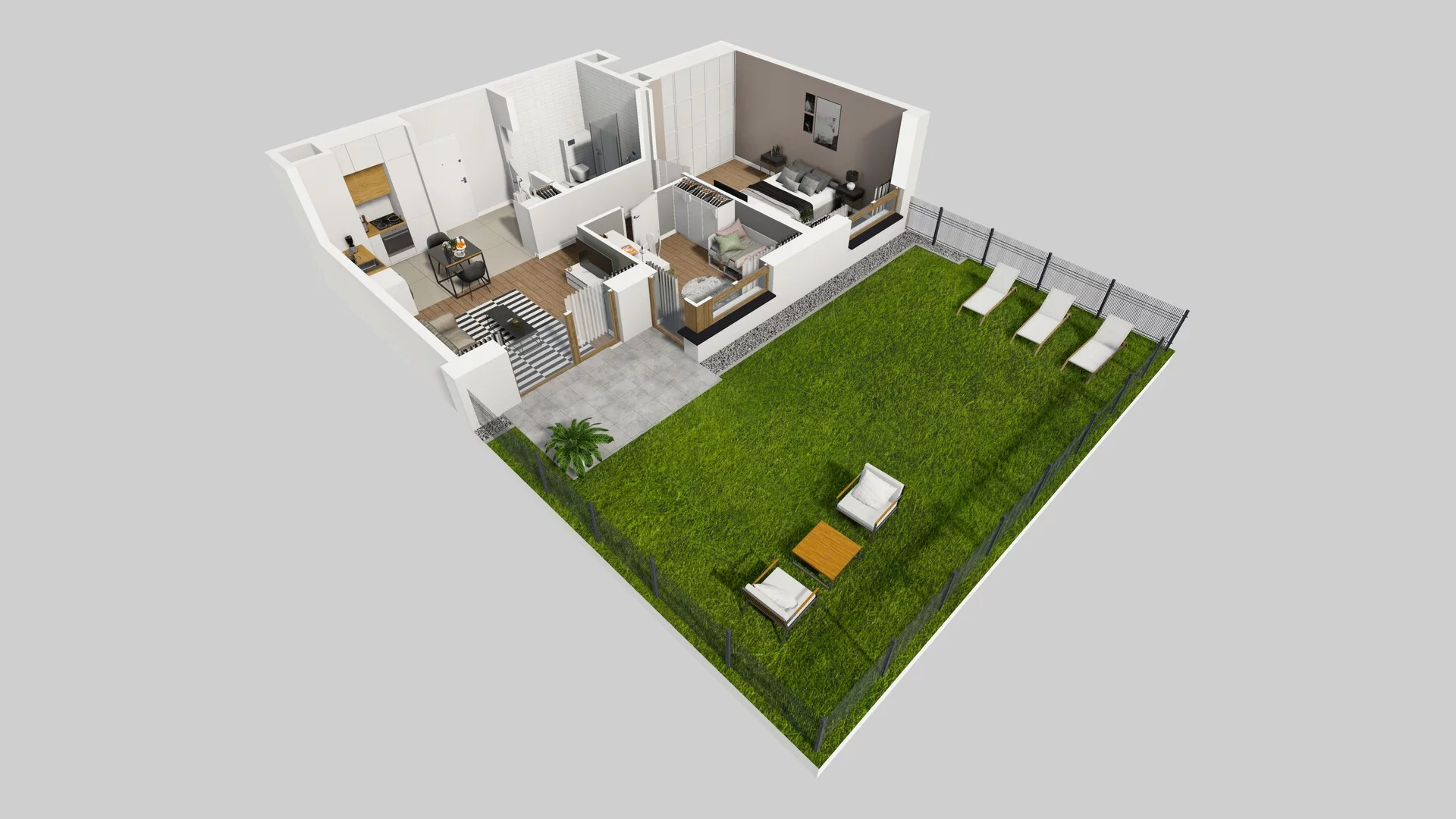 3 pokoje, mieszkanie 57,58 m², parter, oferta nr D/2, Osiedle Urbino, Warszawa, Włochy, Raków, ul. Równoległa
