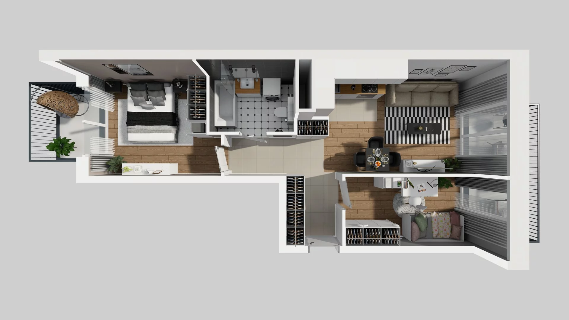 3 pokoje, apartament 54,87 m², piętro 1, oferta nr F/7, Apartamenty Park Matecznego bud. F i G, Kraków, Podgórze, Mateczny, ul. Rydlówka / Nowoorawska