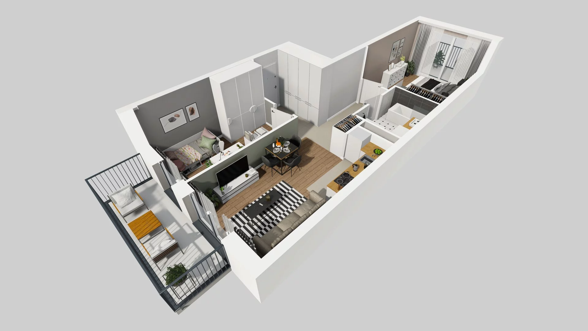 3 pokoje, apartament 54,87 m², piętro 1, oferta nr F/7, Apartamenty Park Matecznego bud. F i G, Kraków, Podgórze, Mateczny, ul. Rydlówka / Nowoorawska