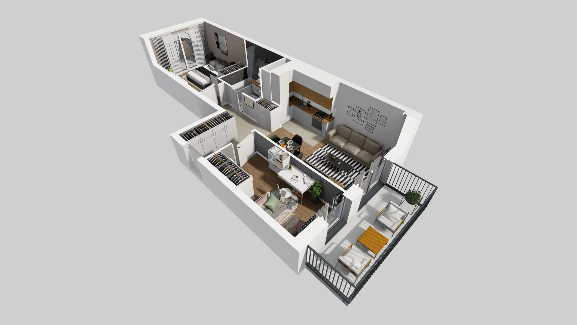 3 pokoje, apartament 54,87 m², piętro 1, oferta nr F/7, Apartamenty Park Matecznego bud. F i G, Kraków, Podgórze, Mateczny, ul. Rydlówka / Nowoorawska