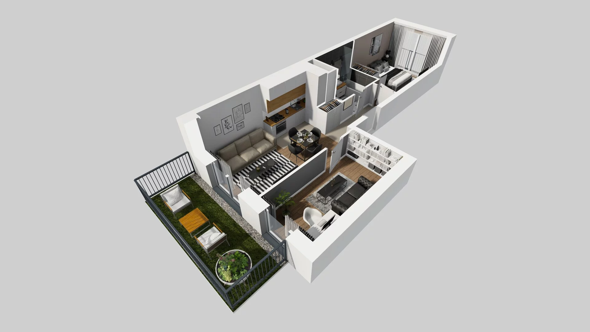 3 pokoje, mieszkanie 48,55 m², parter, oferta nr F/15, Apartamenty Park Matecznego bud. F i G, Kraków, Podgórze, Mateczny, ul. Rydlówka / Nowoorawska