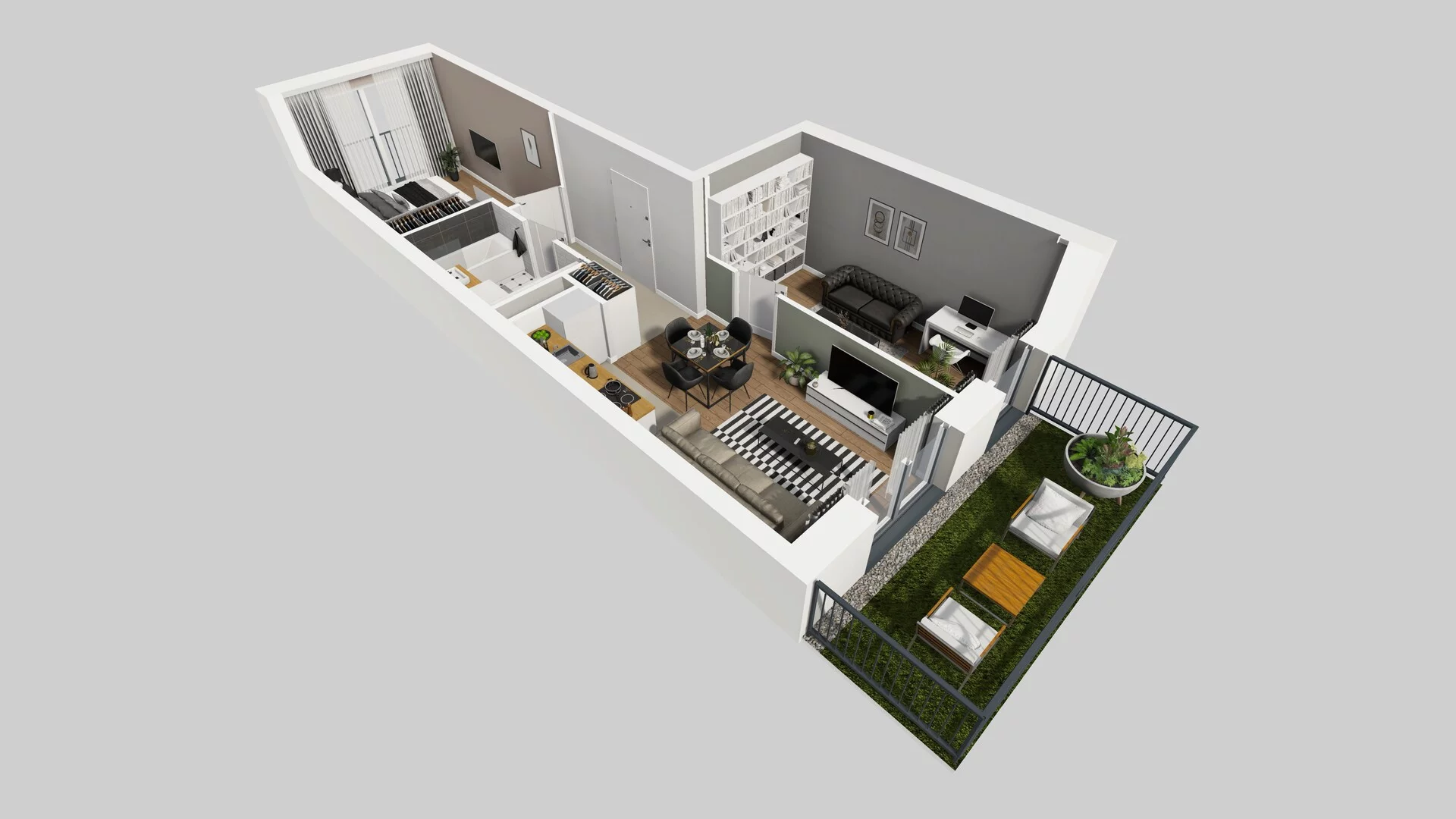 3 pokoje, mieszkanie 48,55 m², parter, oferta nr F/15, Apartamenty Park Matecznego bud. F i G, Kraków, Podgórze, Mateczny, ul. Rydlówka / Nowoorawska