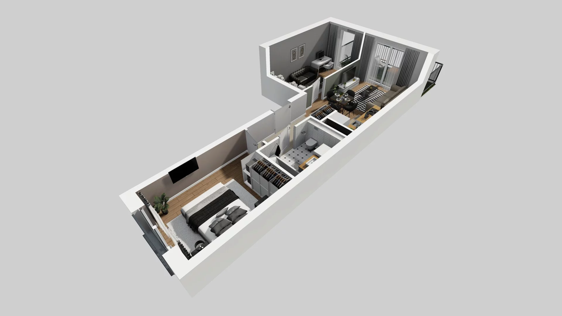 3 pokoje, mieszkanie 48,55 m², parter, oferta nr F/15, Apartamenty Park Matecznego bud. F i G, Kraków, Podgórze, Mateczny, ul. Rydlówka / Nowoorawska