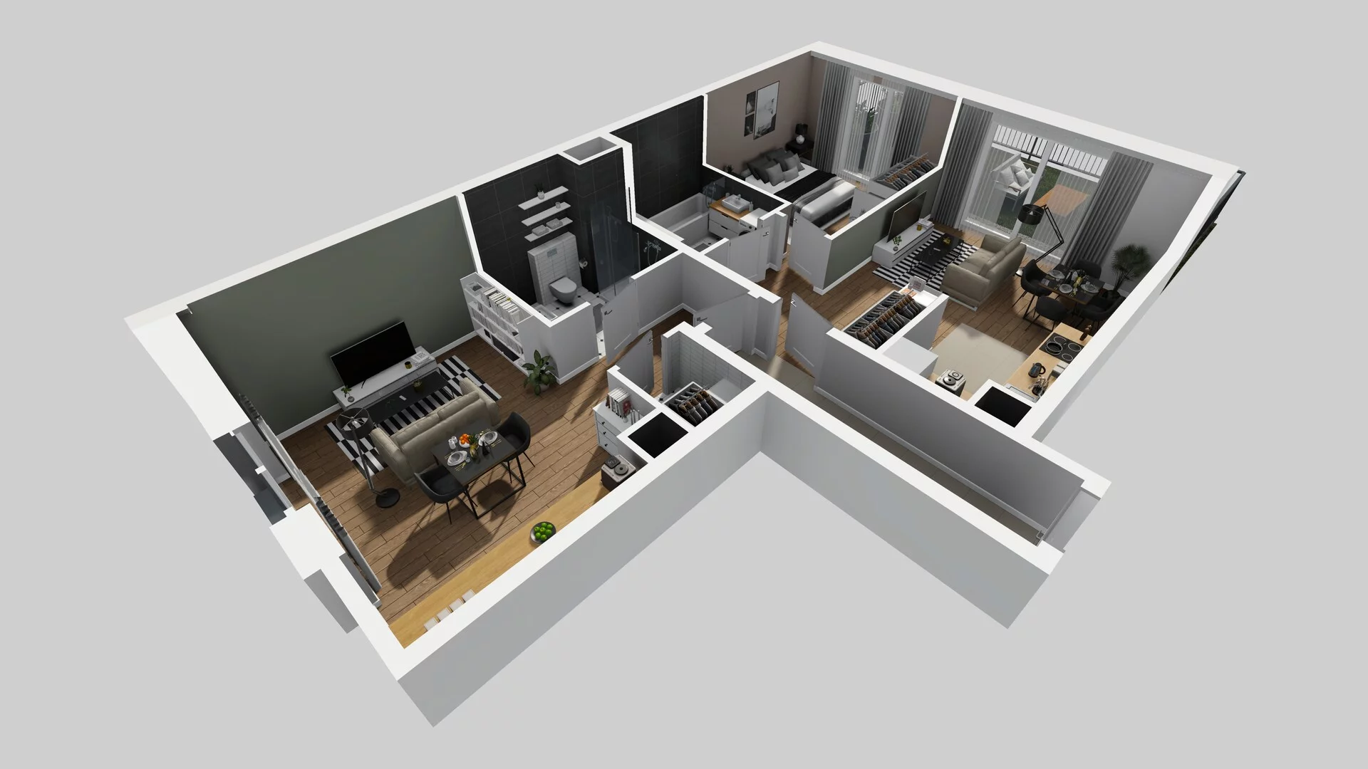 3 pokoje, mieszkanie 79,79 m², parter, oferta nr F/16, Apartamenty Park Matecznego bud. F i G, Kraków, Podgórze, Mateczny, ul. Rydlówka / Nowoorawska