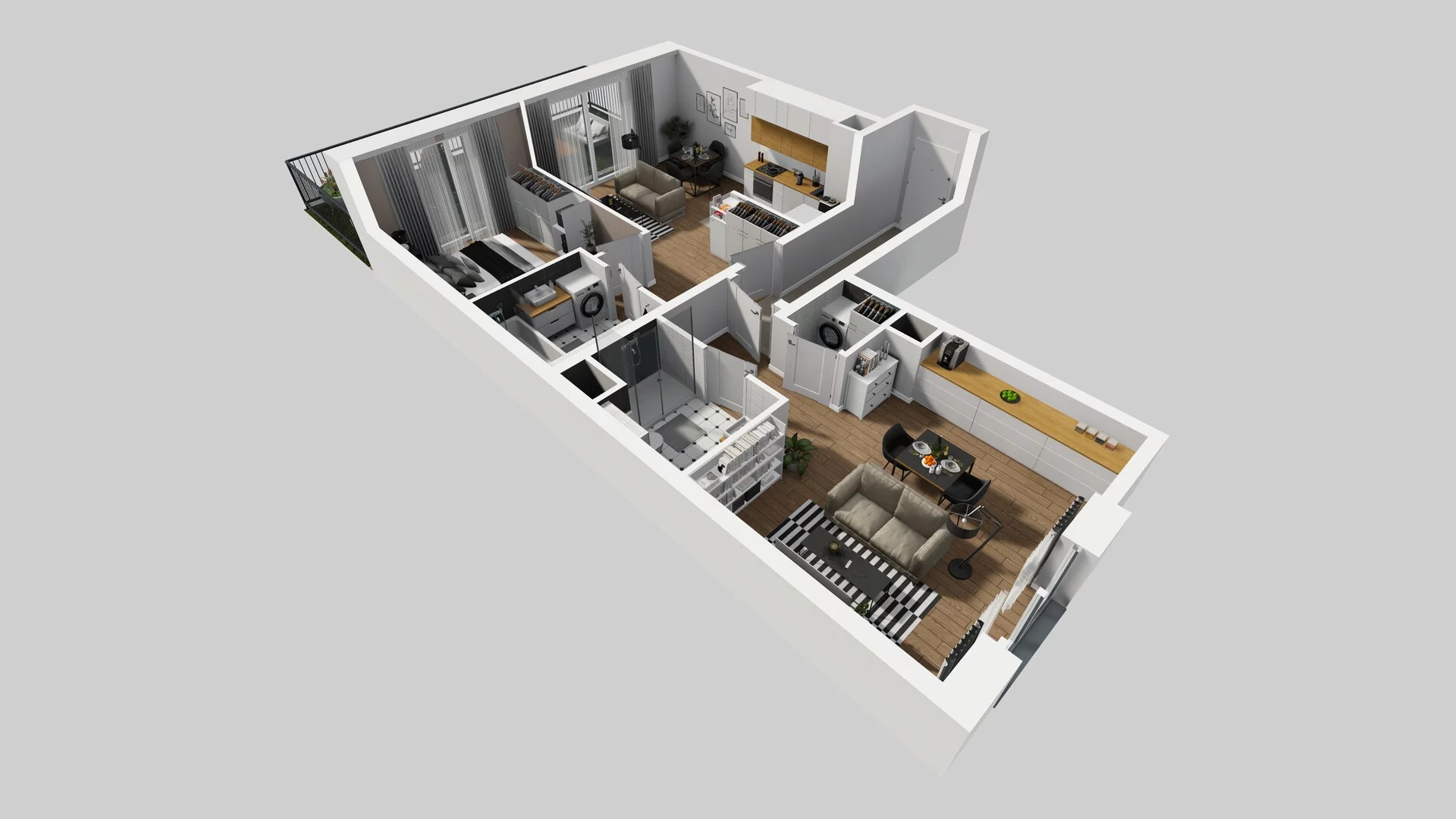 3 pokoje, mieszkanie 79,79 m², parter, oferta nr F/16, Apartamenty Park Matecznego bud. F i G, Kraków, Podgórze, Mateczny, ul. Rydlówka / Nowoorawska