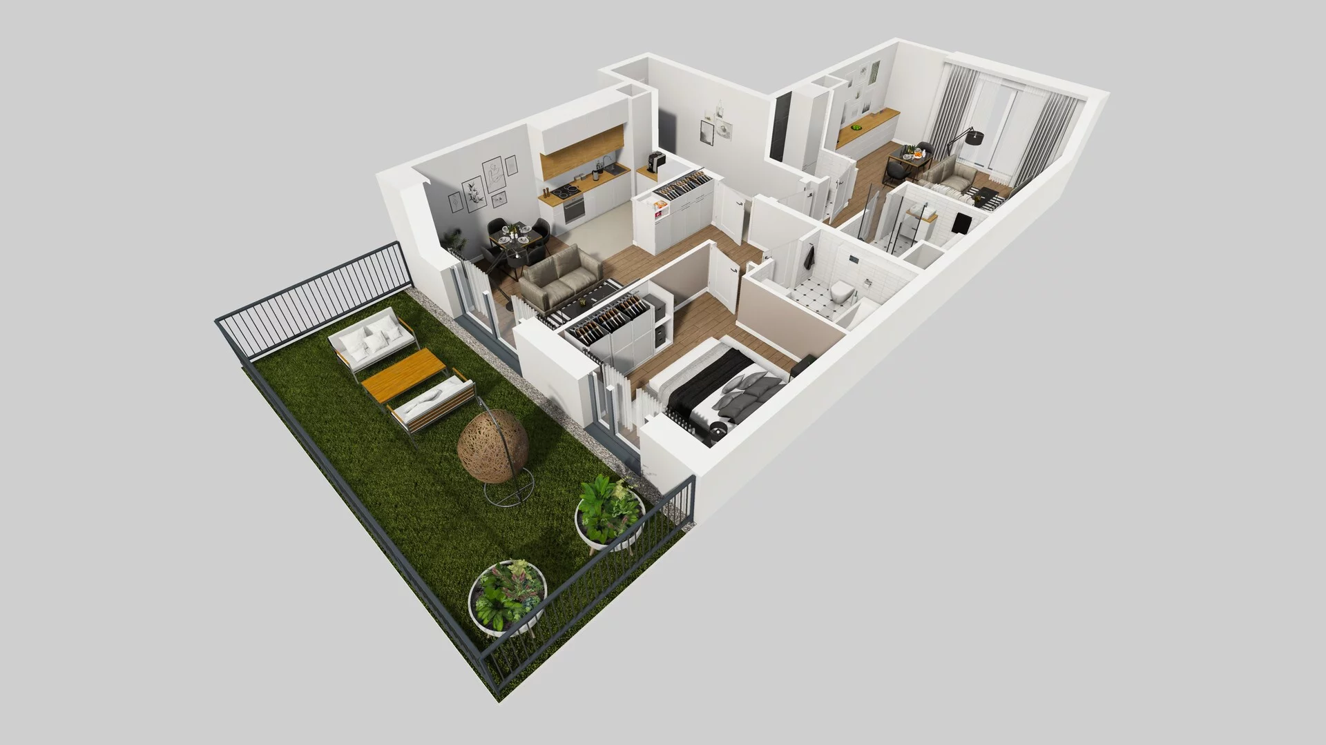 3 pokoje, mieszkanie 79,79 m², parter, oferta nr F/16, Apartamenty Park Matecznego bud. F i G, Kraków, Podgórze, Mateczny, ul. Rydlówka / Nowoorawska