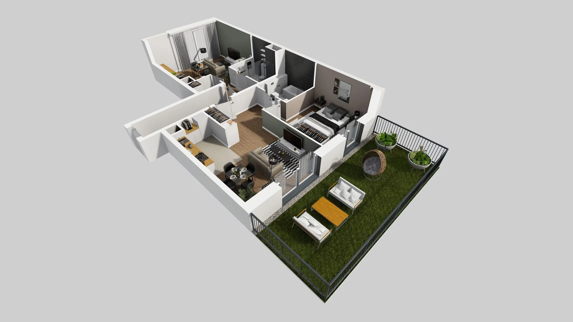 3 pokoje, mieszkanie 79,79 m², parter, oferta nr F/16, Apartamenty Park Matecznego bud. F i G, Kraków, Podgórze, Mateczny, ul. Rydlówka / Nowoorawska