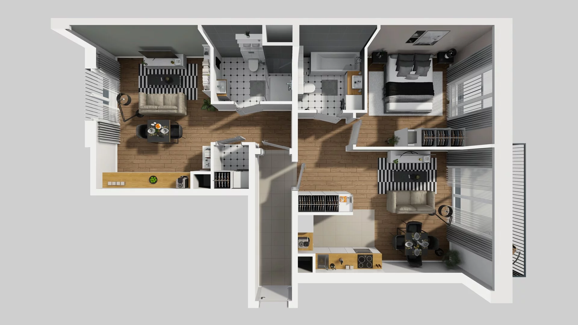 3 pokoje, apartament 81,14 m², piętro 1, oferta nr F/19, Apartamenty Park Matecznego bud. F i G, Kraków, Podgórze, Mateczny, ul. Rydlówka / Nowoorawska