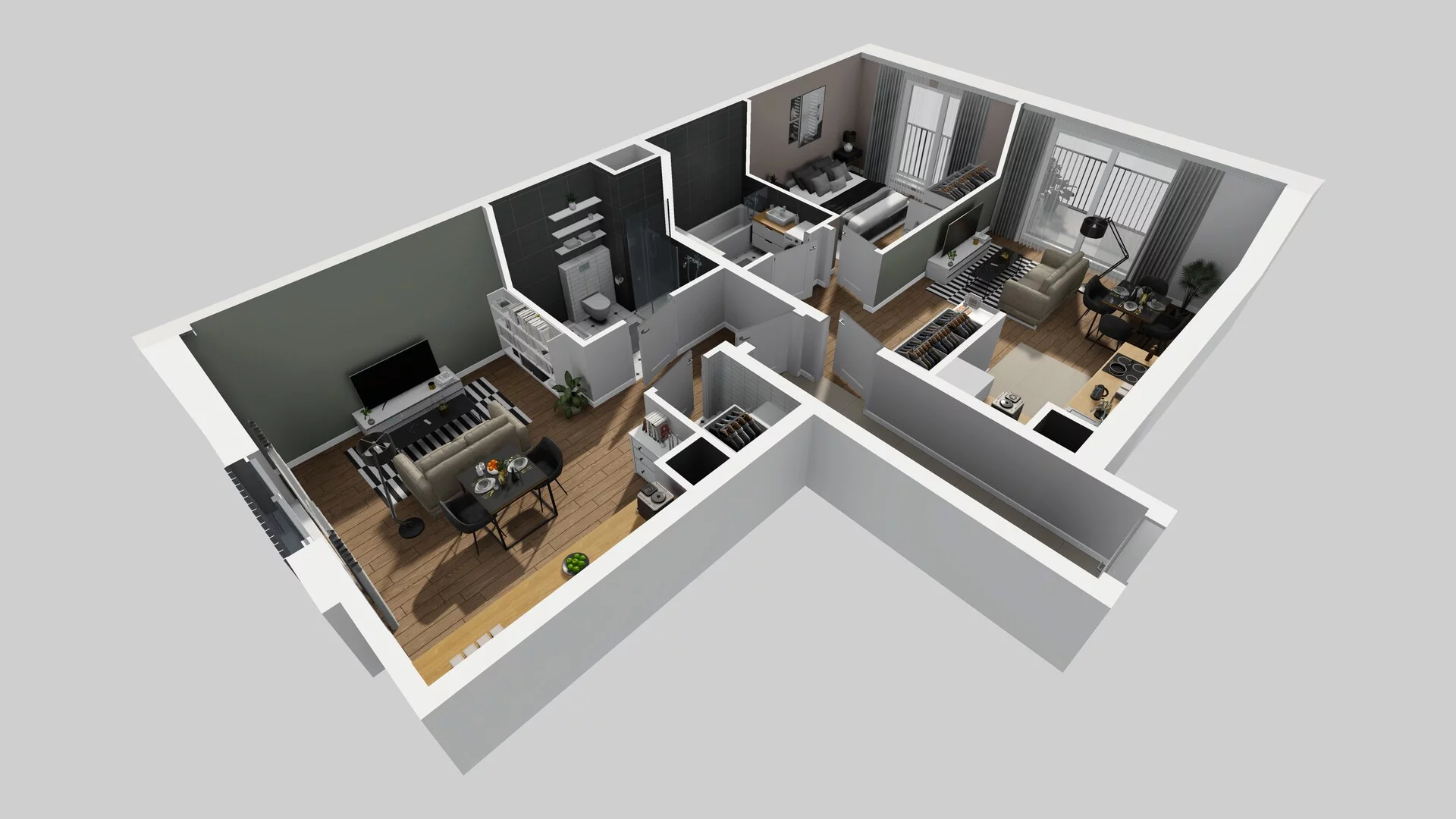 3 pokoje, apartament 81,14 m², piętro 1, oferta nr F/19, Apartamenty Park Matecznego bud. F i G, Kraków, Podgórze, Mateczny, ul. Rydlówka / Nowoorawska