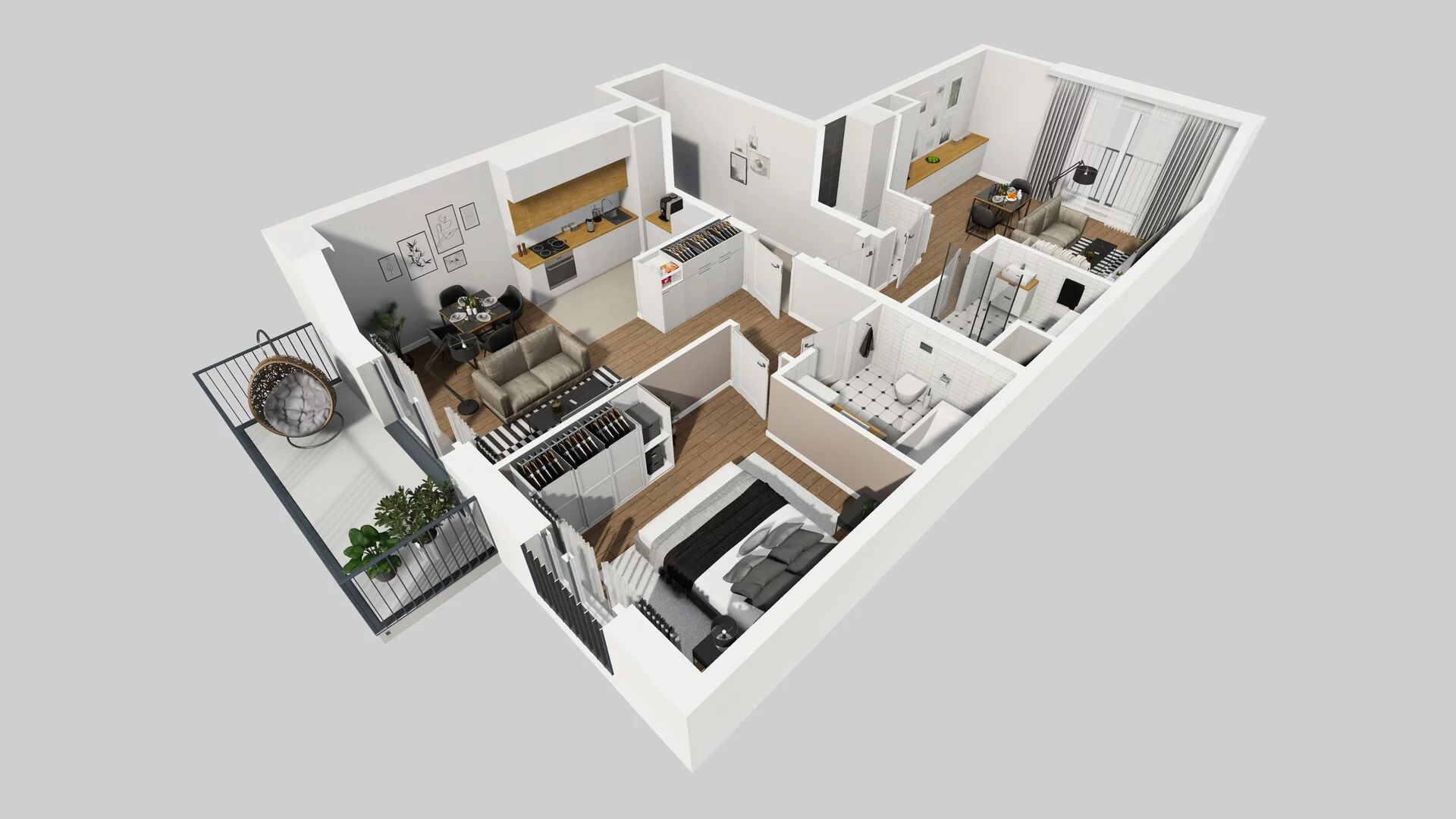 3 pokoje, apartament 81,14 m², piętro 1, oferta nr F/19, Apartamenty Park Matecznego bud. F i G, Kraków, Podgórze, Mateczny, ul. Rydlówka / Nowoorawska