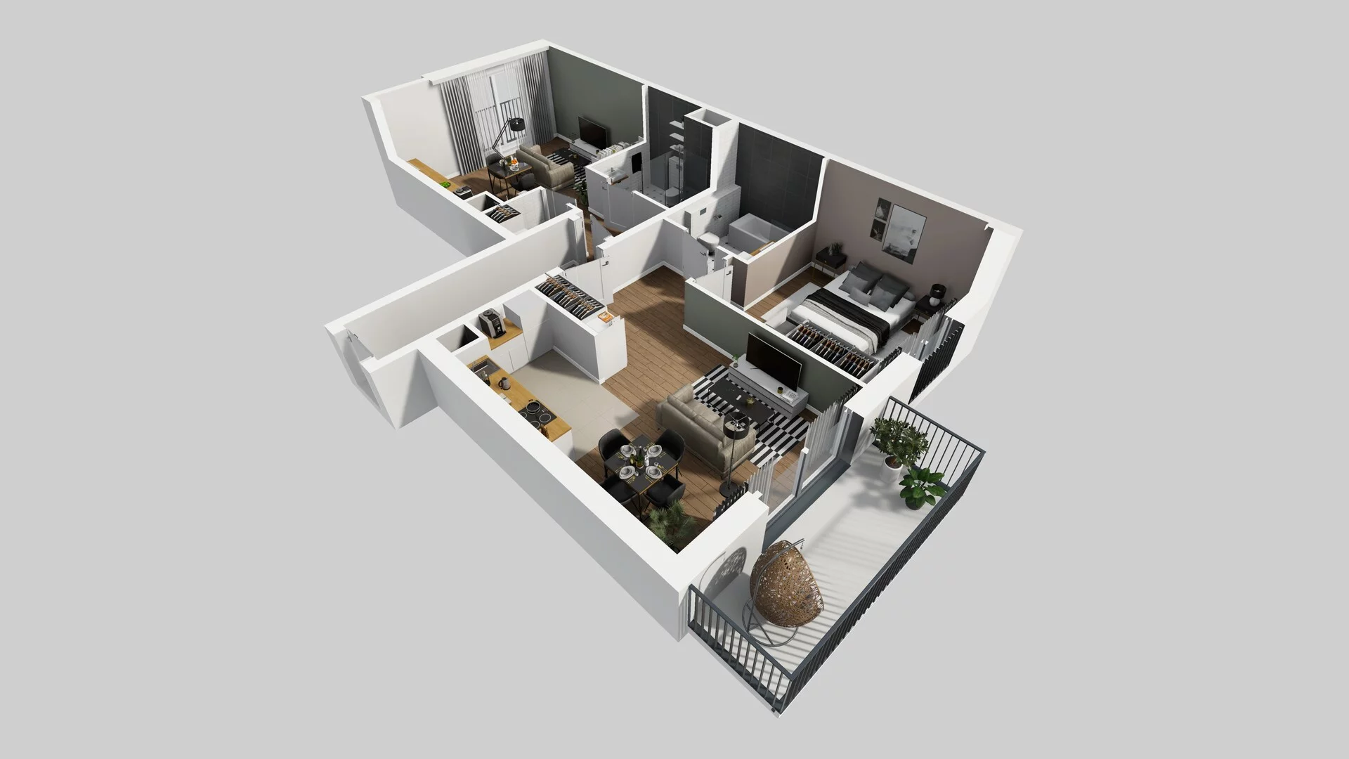 3 pokoje, apartament 81,14 m², piętro 1, oferta nr F/19, Apartamenty Park Matecznego bud. F i G, Kraków, Podgórze, Mateczny, ul. Rydlówka / Nowoorawska