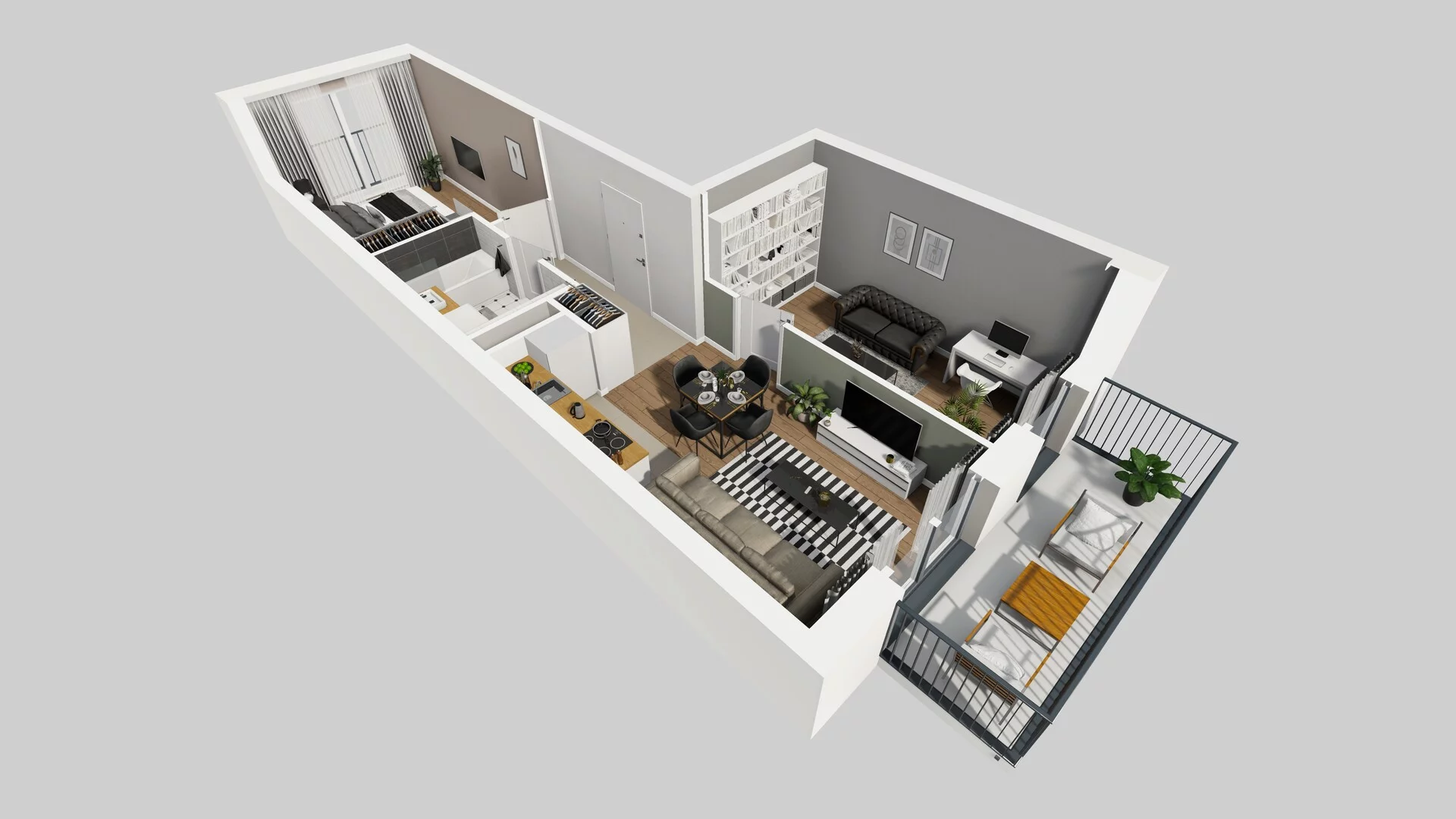 3 pokoje, apartament 49,89 m², piętro 2, oferta nr F/21, Apartamenty Park Matecznego bud. F i G, Kraków, Podgórze, Mateczny, ul. Rydlówka / Nowoorawska