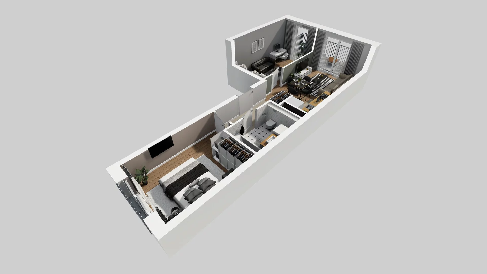 3 pokoje, apartament 49,89 m², piętro 2, oferta nr F/21, Apartamenty Park Matecznego bud. F i G, Kraków, Podgórze, Mateczny, ul. Rydlówka / Nowoorawska