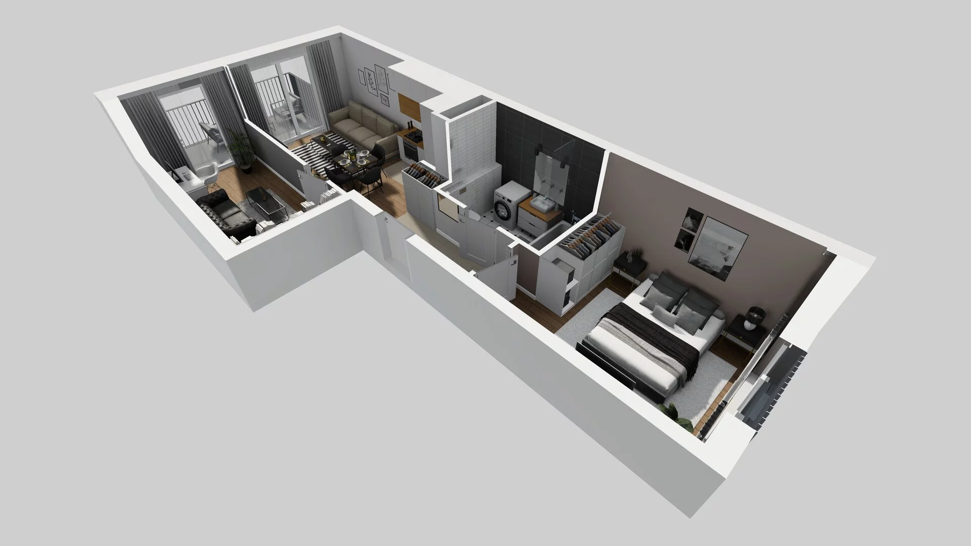 3 pokoje, apartament 49,89 m², piętro 2, oferta nr F/21, Apartamenty Park Matecznego bud. F i G, Kraków, Podgórze, Mateczny, ul. Rydlówka / Nowoorawska