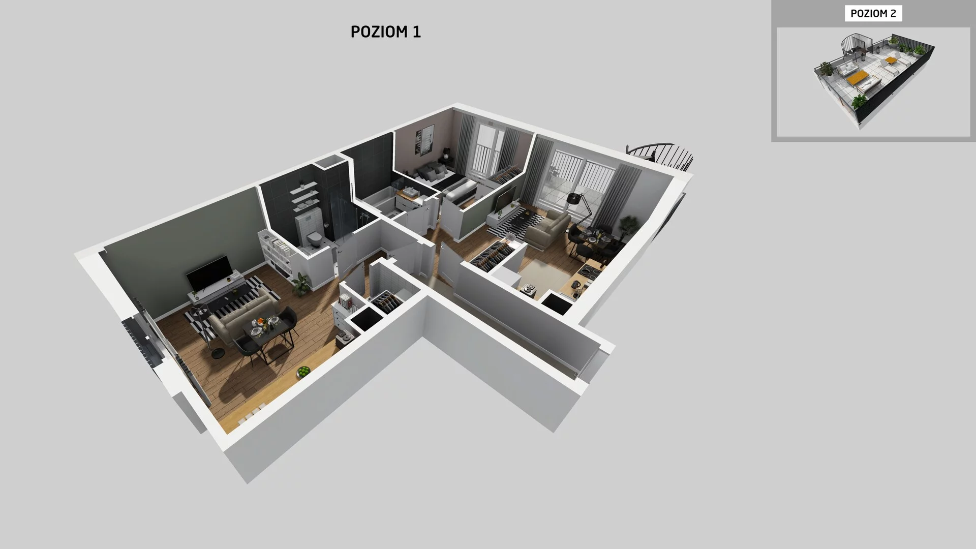 3 pokoje, apartament 81,14 m², piętro 4, oferta nr F/28, Apartamenty Park Matecznego bud. F i G, Kraków, Podgórze, Mateczny, ul. Rydlówka / Nowoorawska