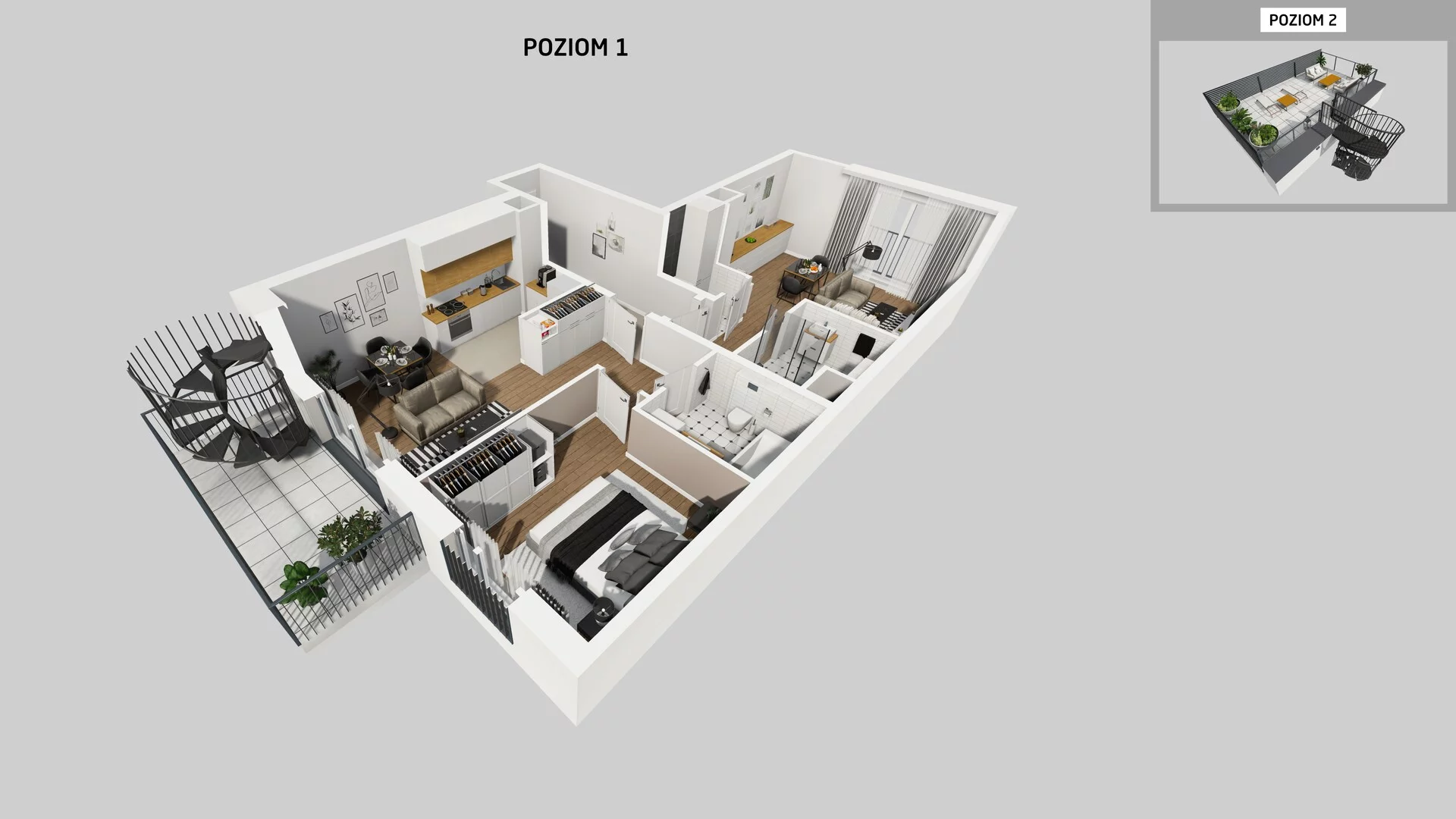 3 pokoje, apartament 81,14 m², piętro 4, oferta nr F/28, Apartamenty Park Matecznego bud. F i G, Kraków, Podgórze, Mateczny, ul. Rydlówka / Nowoorawska