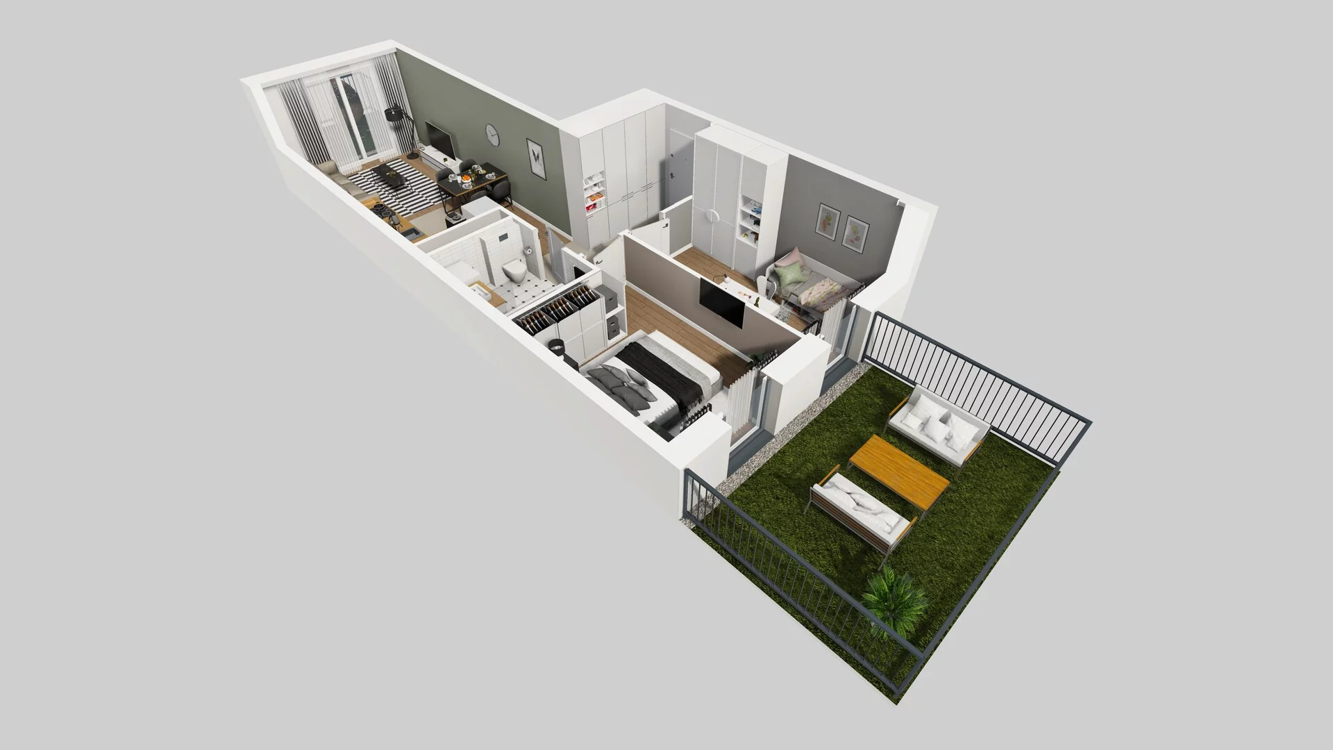 3 pokoje, apartament 53,27 m², parter, oferta nr F/30, Apartamenty Park Matecznego bud. F i G, Kraków, Podgórze, Mateczny, ul. Rydlówka / Nowoorawska
