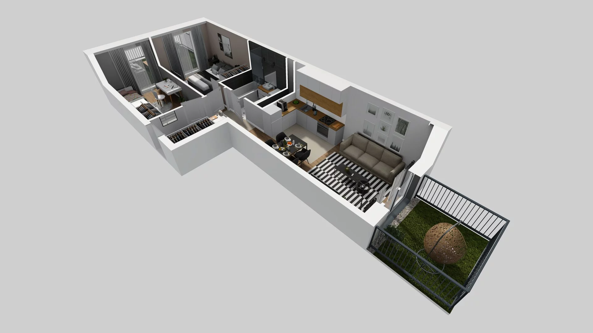 3 pokoje, apartament 53,27 m², parter, oferta nr F/30, Apartamenty Park Matecznego bud. F i G, Kraków, Podgórze, Mateczny, ul. Rydlówka / Nowoorawska