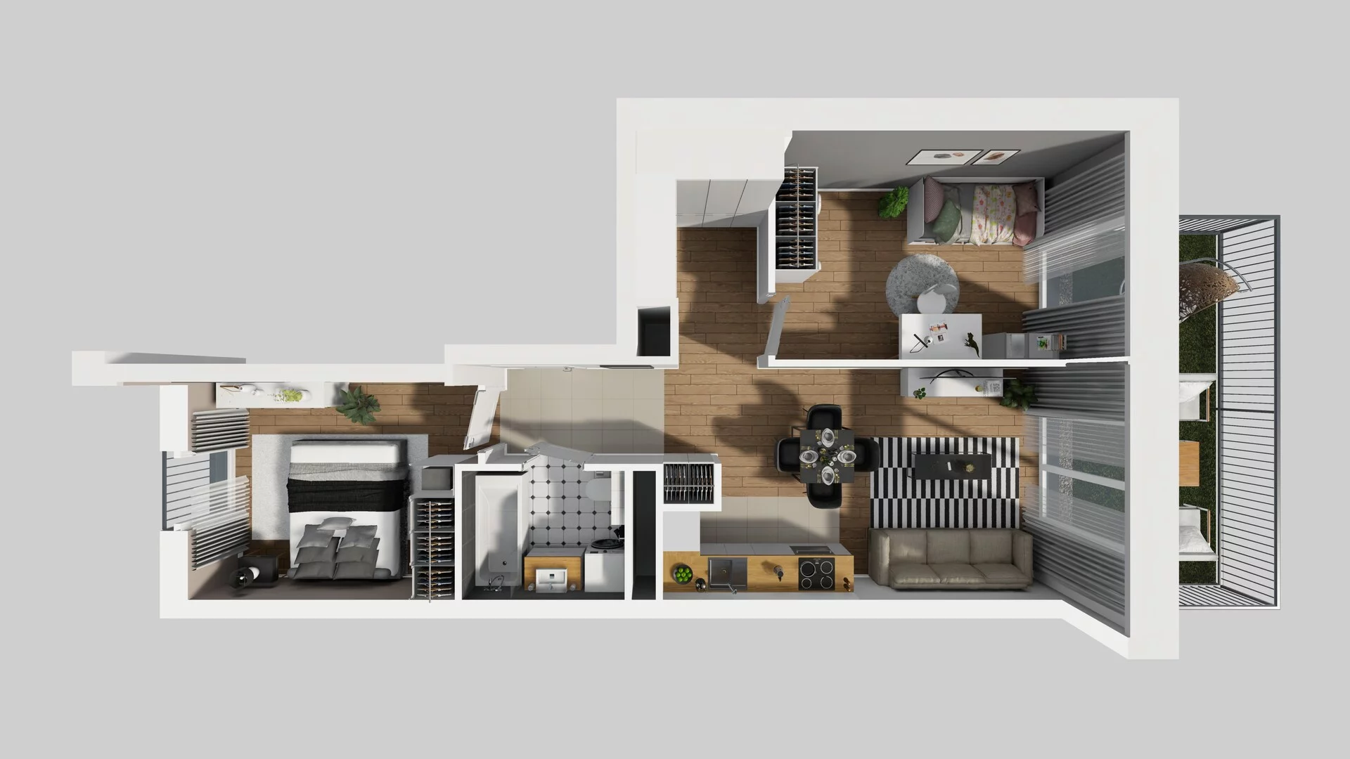 3 pokoje, apartament 56,57 m², parter, oferta nr F/32, Apartamenty Park Matecznego bud. F i G, Kraków, Podgórze, Mateczny, ul. Rydlówka / Nowoorawska