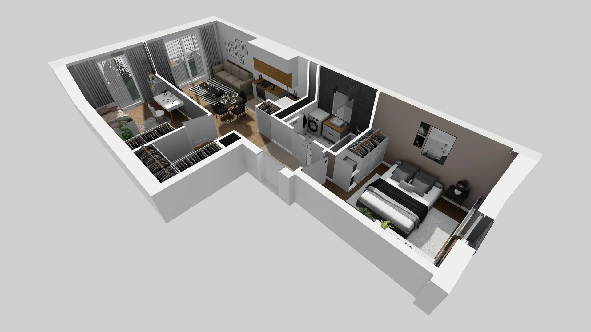 3 pokoje, apartament 56,57 m², parter, oferta nr F/32, Apartamenty Park Matecznego bud. F i G, Kraków, Podgórze, Mateczny, ul. Rydlówka / Nowoorawska