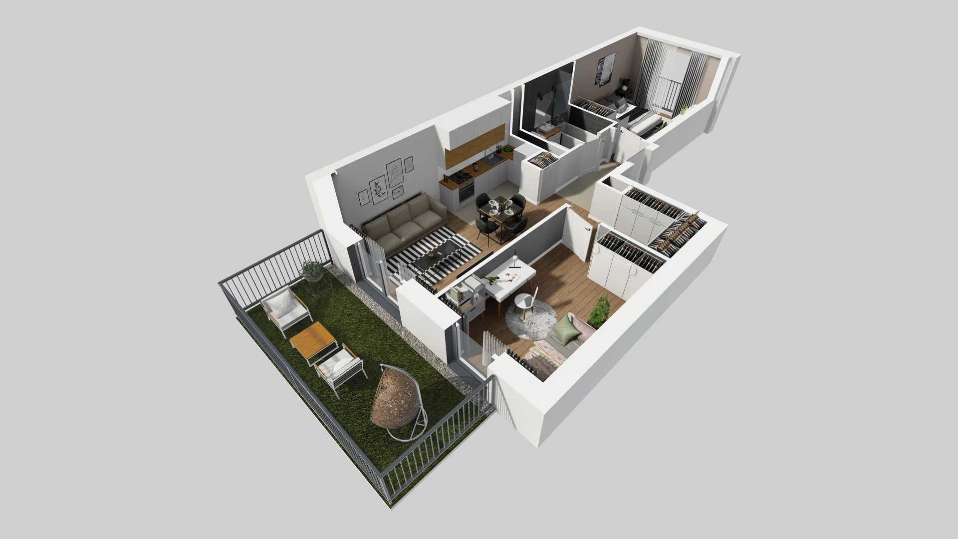 3 pokoje, apartament 56,57 m², parter, oferta nr F/32, Apartamenty Park Matecznego bud. F i G, Kraków, Podgórze, Mateczny, ul. Rydlówka / Nowoorawska