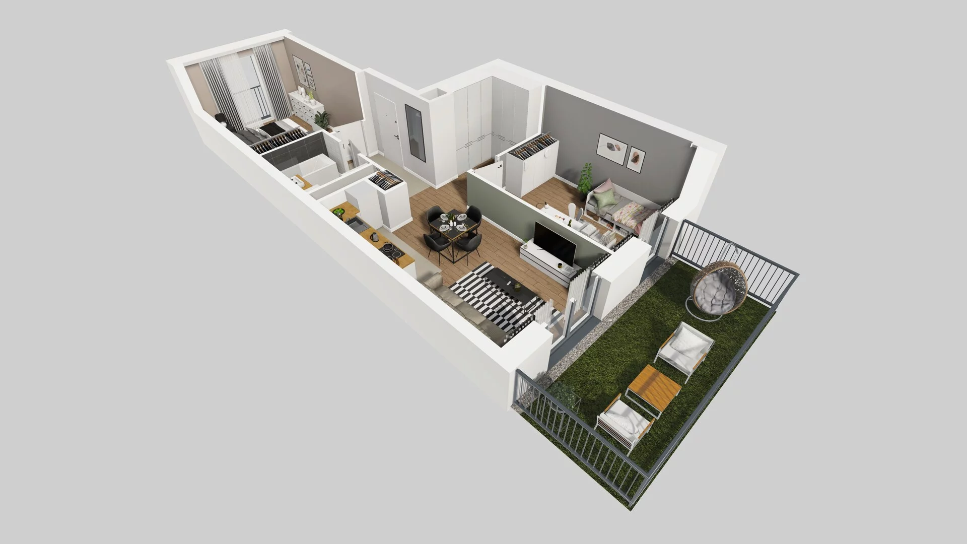 3 pokoje, apartament 56,57 m², parter, oferta nr F/32, Apartamenty Park Matecznego bud. F i G, Kraków, Podgórze, Mateczny, ul. Rydlówka / Nowoorawska
