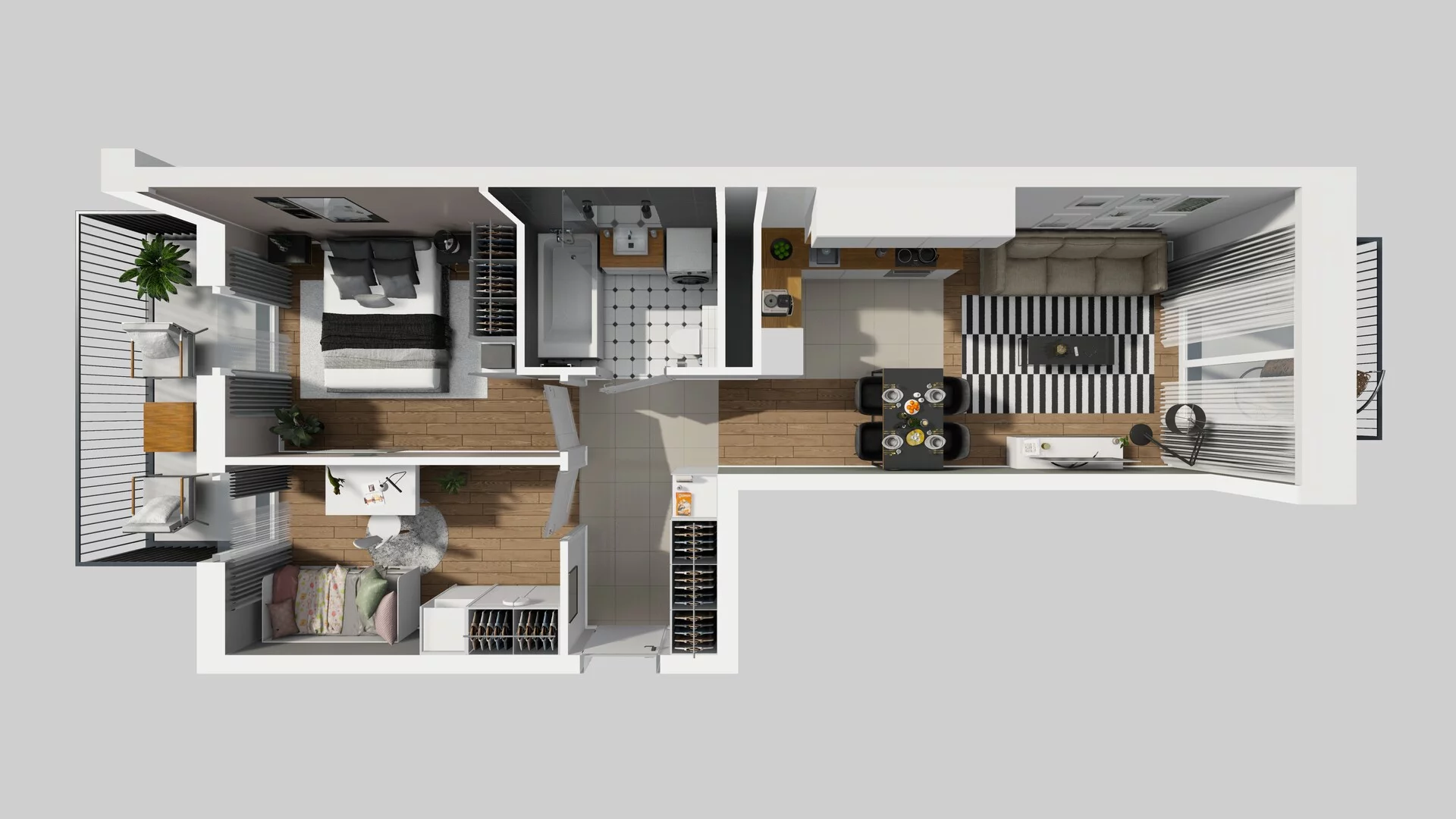 3 pokoje, apartament 54,69 m², piętro 1, oferta nr F/33, Apartamenty Park Matecznego bud. F i G, Kraków, Podgórze, Mateczny, ul. Rydlówka / Nowoorawska