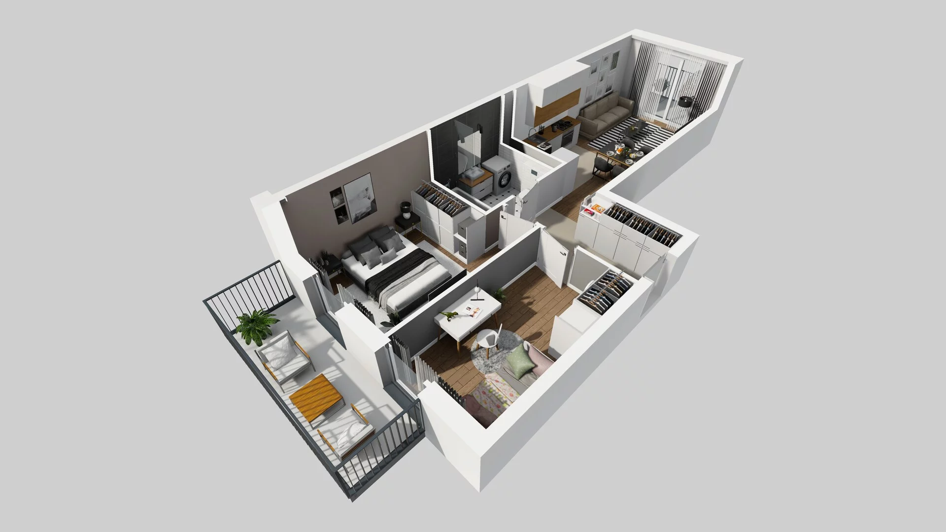 3 pokoje, apartament 54,69 m², piętro 1, oferta nr F/33, Apartamenty Park Matecznego bud. F i G, Kraków, Podgórze, Mateczny, ul. Rydlówka / Nowoorawska
