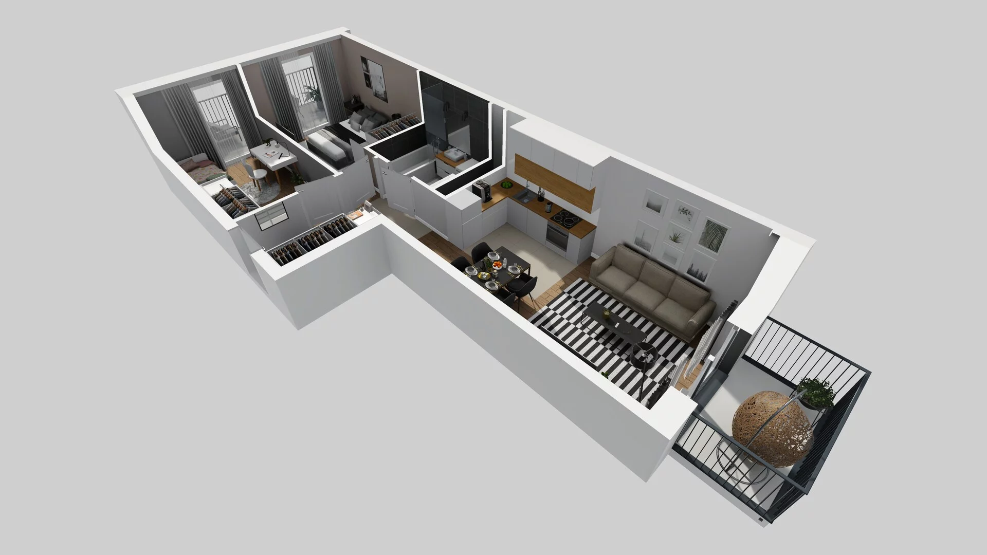 3 pokoje, apartament 54,69 m², piętro 1, oferta nr F/33, Apartamenty Park Matecznego bud. F i G, Kraków, Podgórze, Mateczny, ul. Rydlówka / Nowoorawska