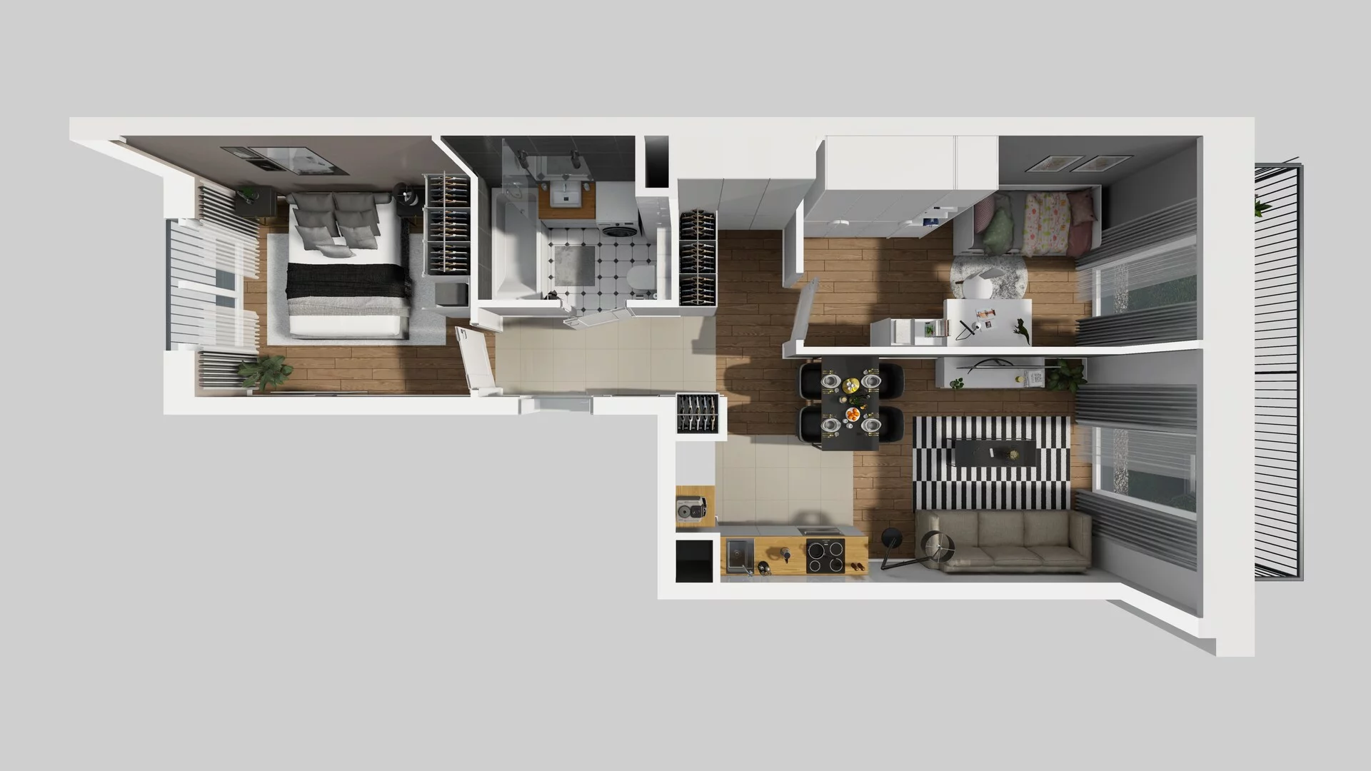 3 pokoje, apartament 51,93 m², parter, oferta nr F/47, Apartamenty Park Matecznego bud. F i G, Kraków, Podgórze, Mateczny, ul. Rydlówka / Nowoorawska