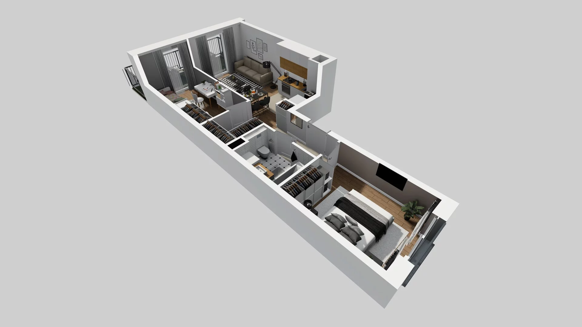 3 pokoje, apartament 51,93 m², parter, oferta nr F/47, Apartamenty Park Matecznego bud. F i G, Kraków, Podgórze, Mateczny, ul. Rydlówka / Nowoorawska
