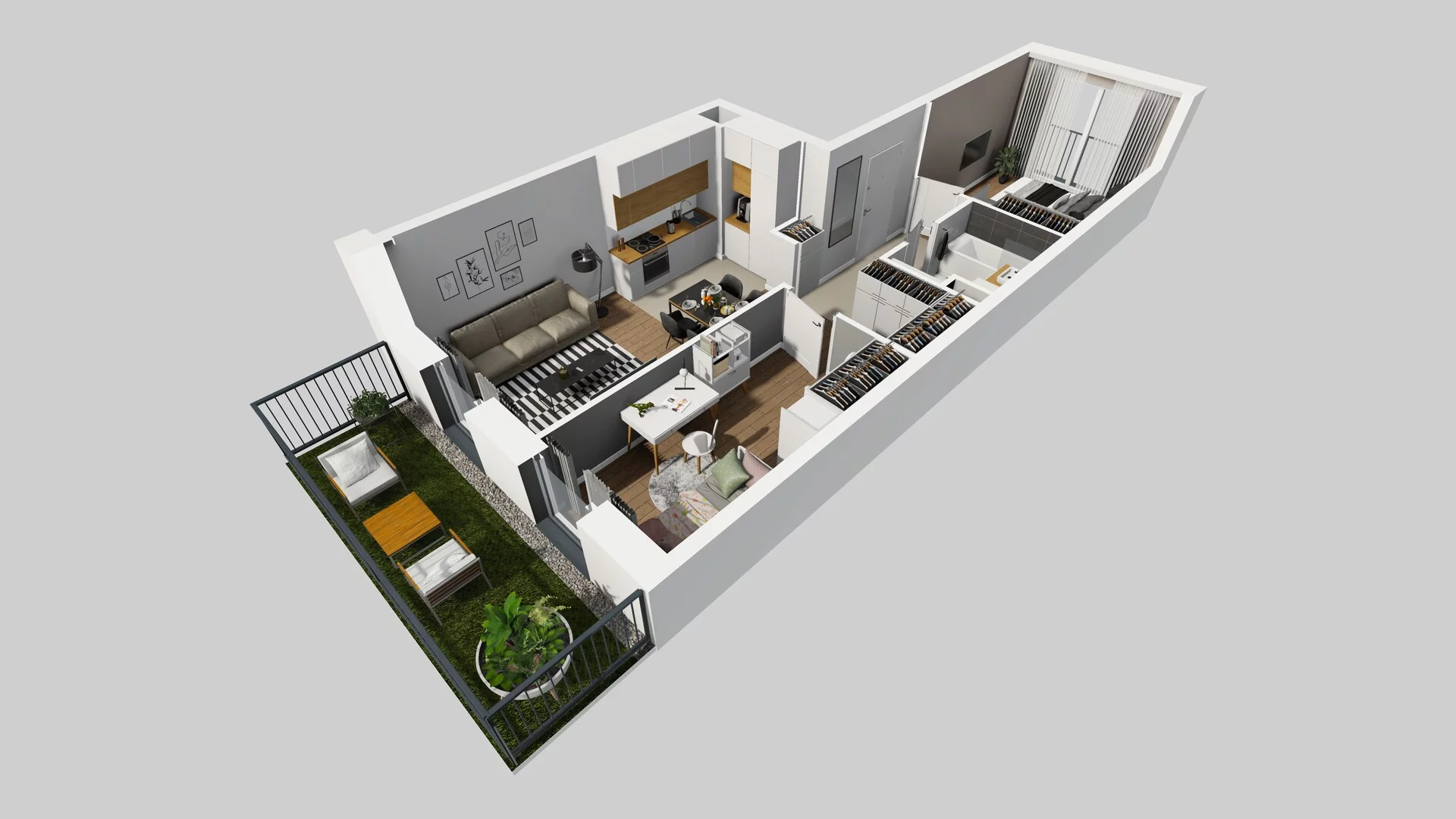 3 pokoje, apartament 51,93 m², parter, oferta nr F/47, Apartamenty Park Matecznego bud. F i G, Kraków, Podgórze, Mateczny, ul. Rydlówka / Nowoorawska