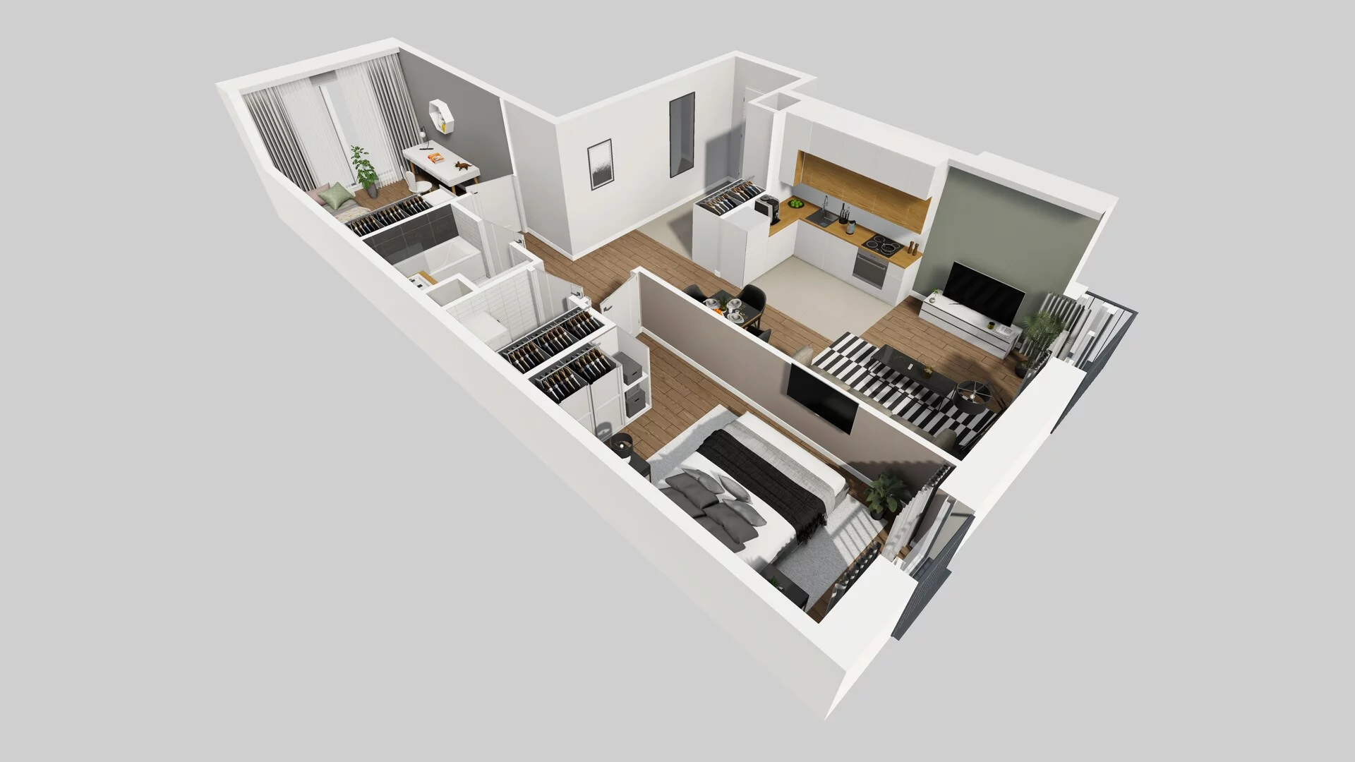 3 pokoje, apartament 63,68 m², parter, oferta nr F/49, Apartamenty Park Matecznego bud. F i G, Kraków, Podgórze, Mateczny, ul. Rydlówka / Nowoorawska