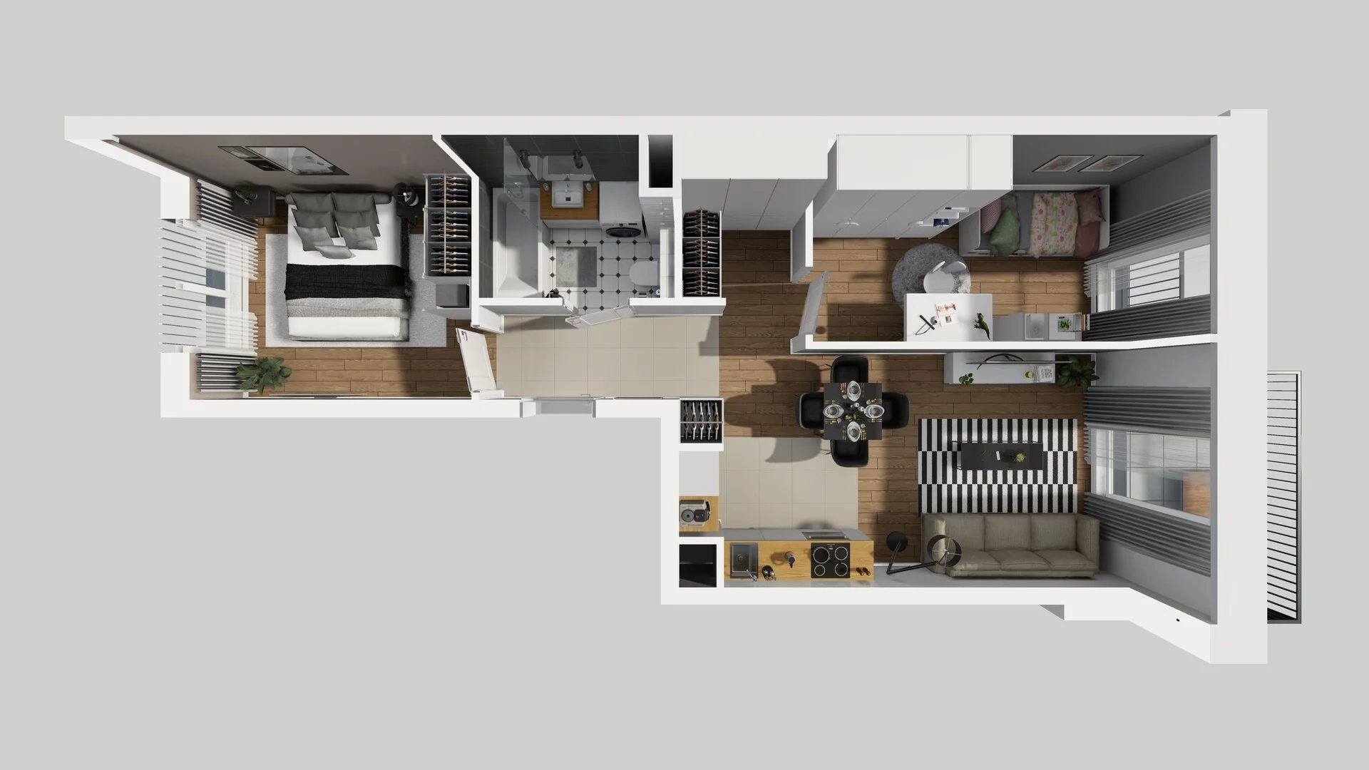 3 pokoje, apartament 53,33 m², piętro 1, oferta nr F/50, Apartamenty Park Matecznego bud. F i G, Kraków, Podgórze, Mateczny, ul. Rydlówka / Nowoorawska