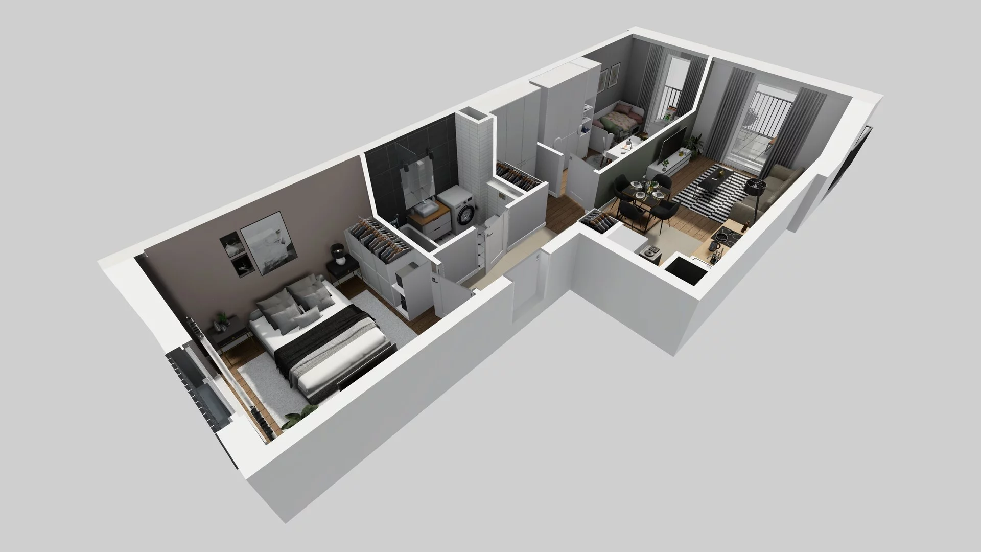 3 pokoje, apartament 53,33 m², piętro 1, oferta nr F/50, Apartamenty Park Matecznego bud. F i G, Kraków, Podgórze, Mateczny, ul. Rydlówka / Nowoorawska