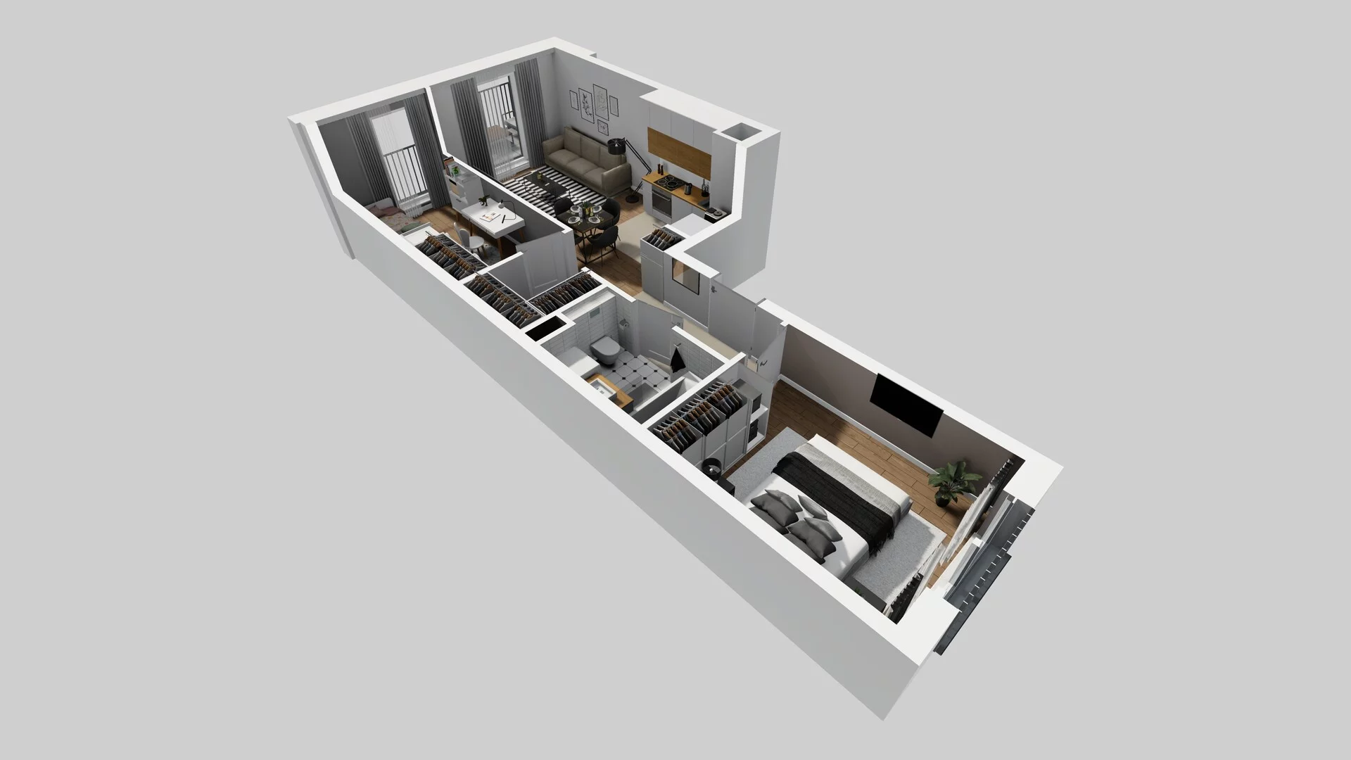 3 pokoje, apartament 53,33 m², piętro 1, oferta nr F/50, Apartamenty Park Matecznego bud. F i G, Kraków, Podgórze, Mateczny, ul. Rydlówka / Nowoorawska