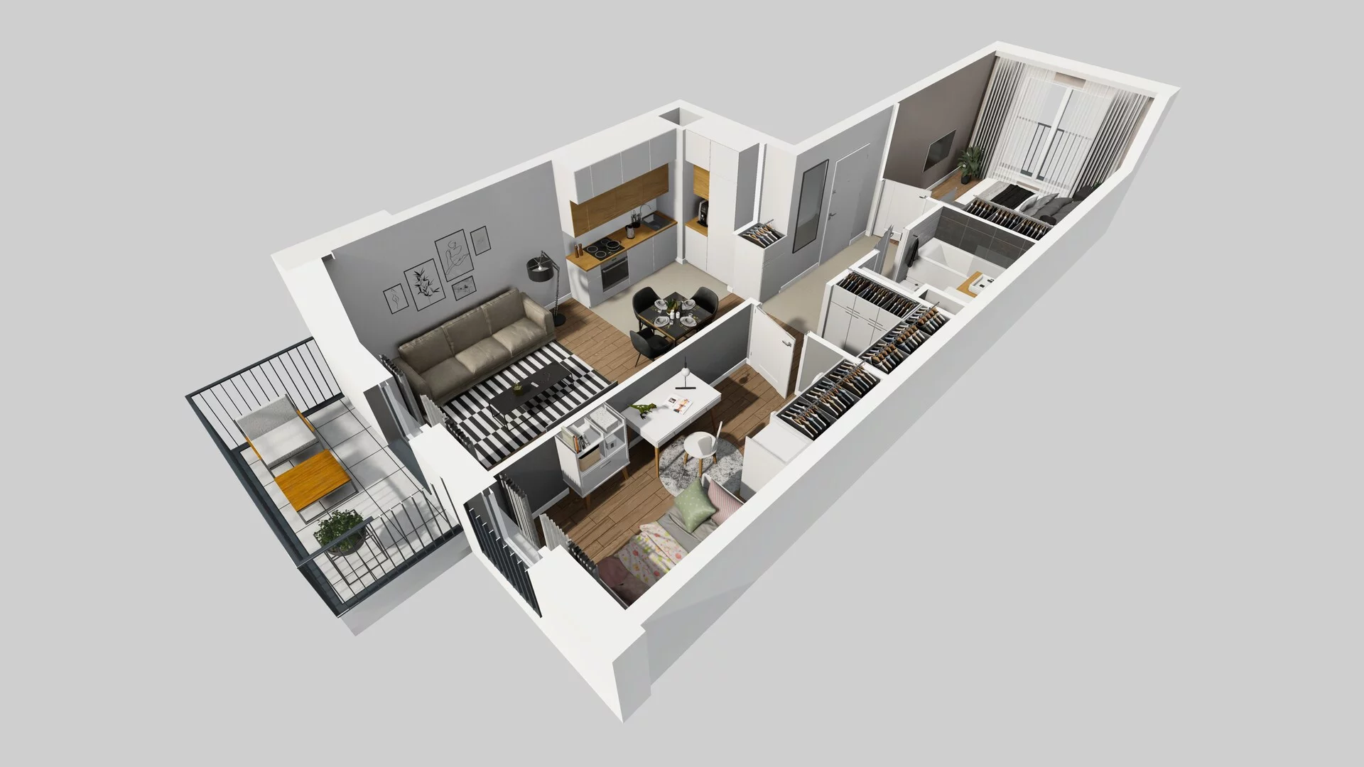3 pokoje, apartament 53,33 m², piętro 1, oferta nr F/50, Apartamenty Park Matecznego bud. F i G, Kraków, Podgórze, Mateczny, ul. Rydlówka / Nowoorawska