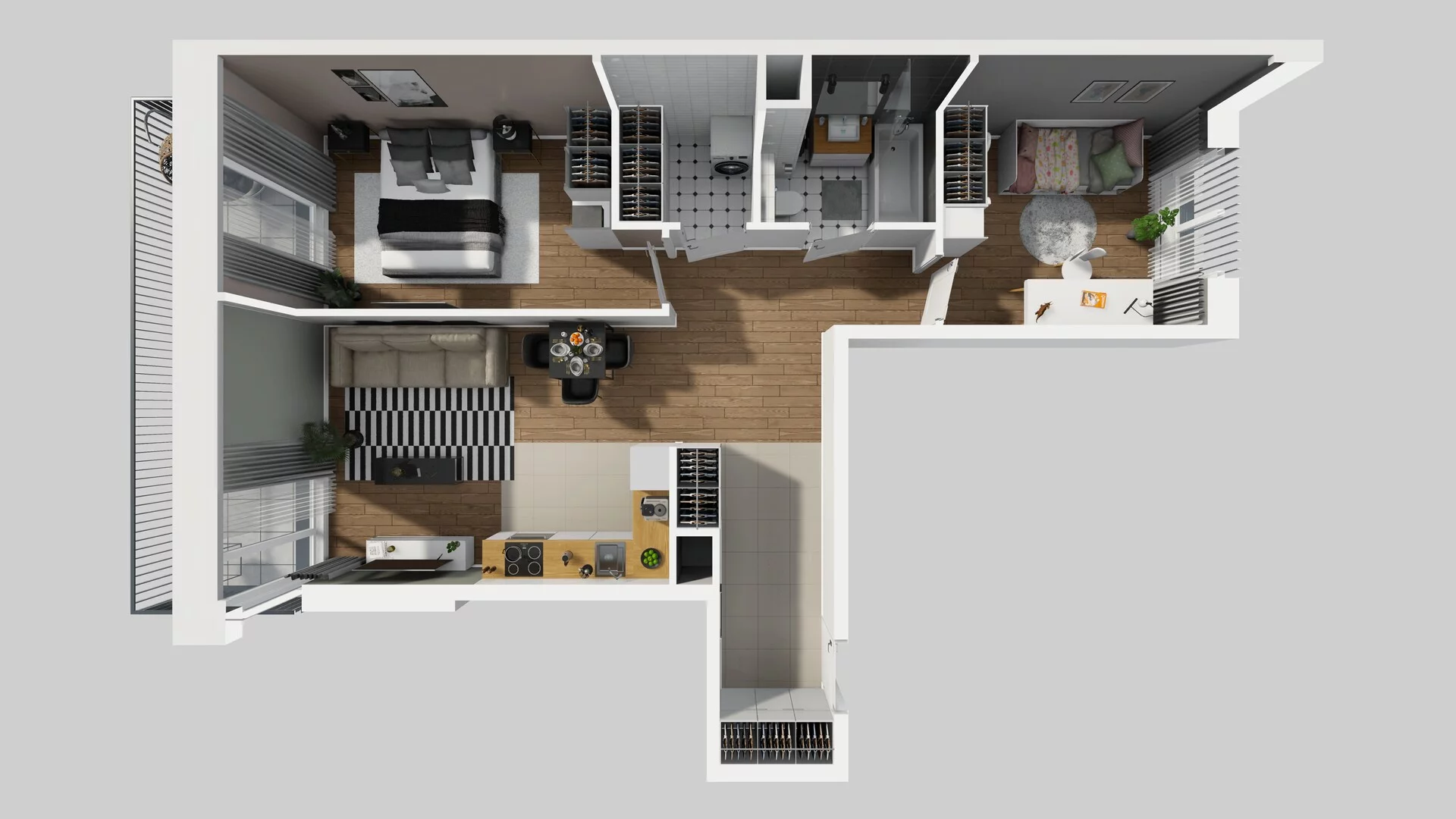 3 pokoje, apartament 67,87 m², piętro 1, oferta nr F/52, Apartamenty Park Matecznego bud. F i G, Kraków, Podgórze, Mateczny, ul. Rydlówka / Nowoorawska