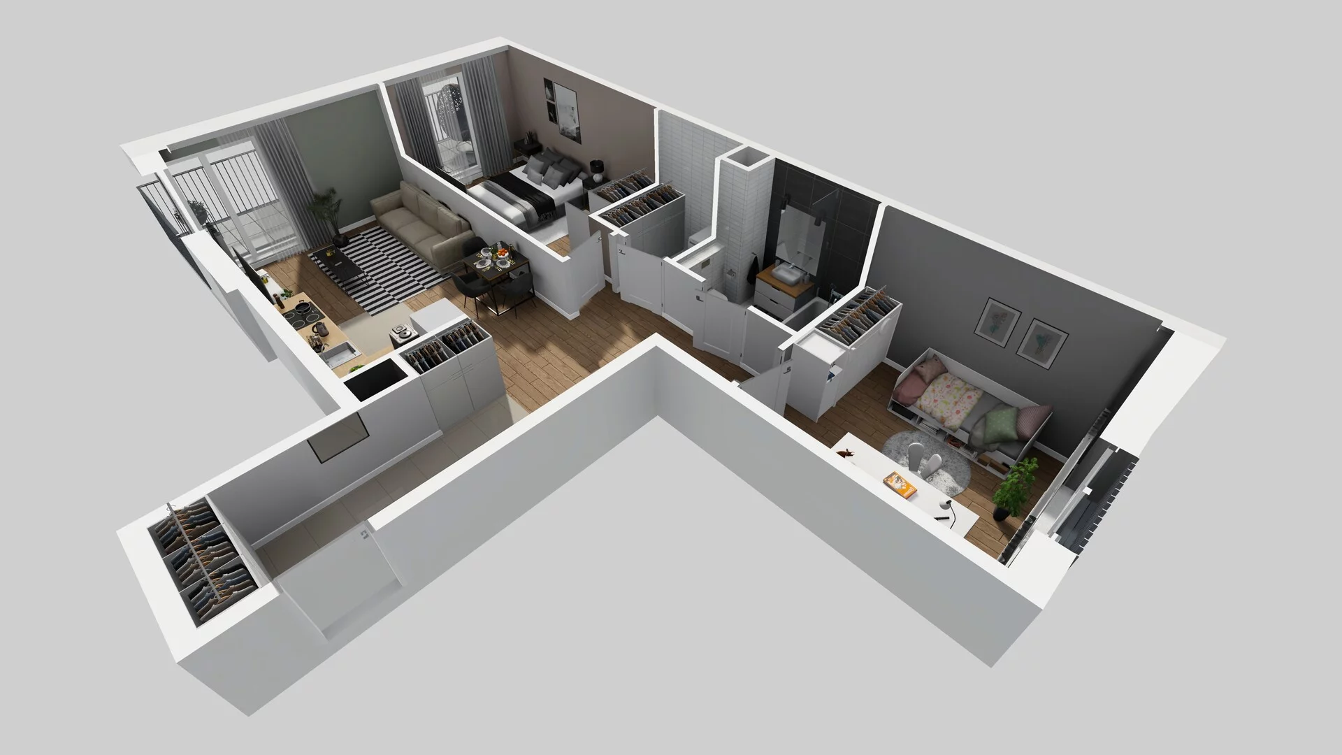 3 pokoje, apartament 67,87 m², piętro 1, oferta nr F/52, Apartamenty Park Matecznego bud. F i G, Kraków, Podgórze, Mateczny, ul. Rydlówka / Nowoorawska