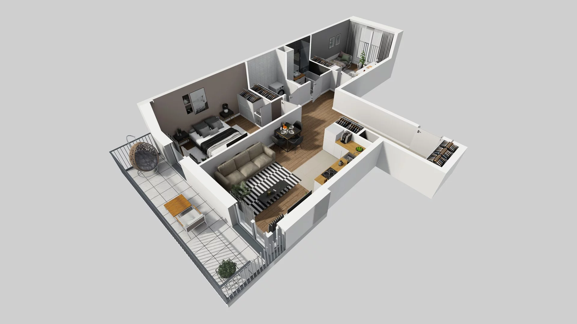 3 pokoje, apartament 67,87 m², piętro 1, oferta nr F/52, Apartamenty Park Matecznego bud. F i G, Kraków, Podgórze, Mateczny, ul. Rydlówka / Nowoorawska