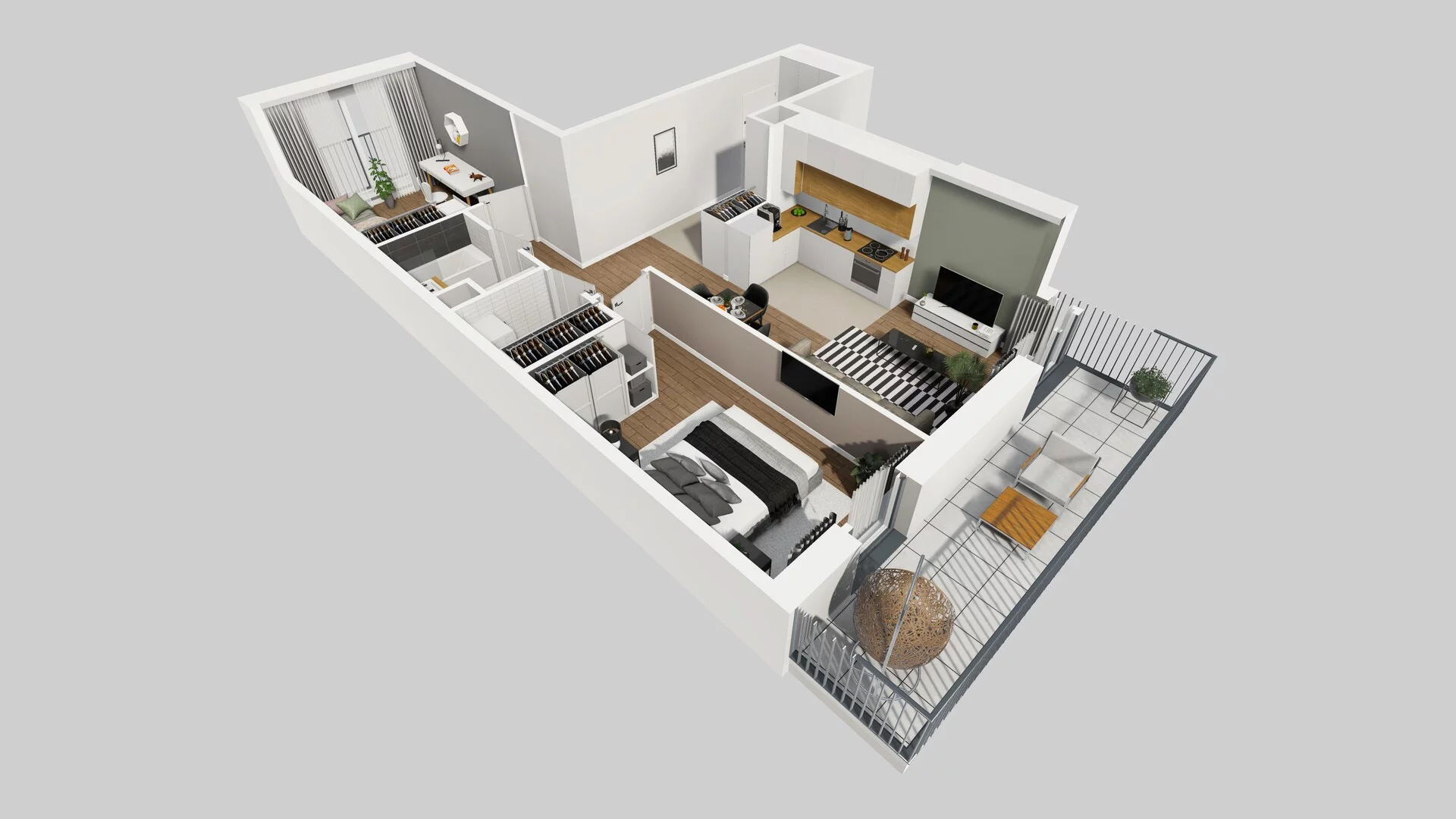 3 pokoje, apartament 67,87 m², piętro 1, oferta nr F/52, Apartamenty Park Matecznego bud. F i G, Kraków, Podgórze, Mateczny, ul. Rydlówka / Nowoorawska