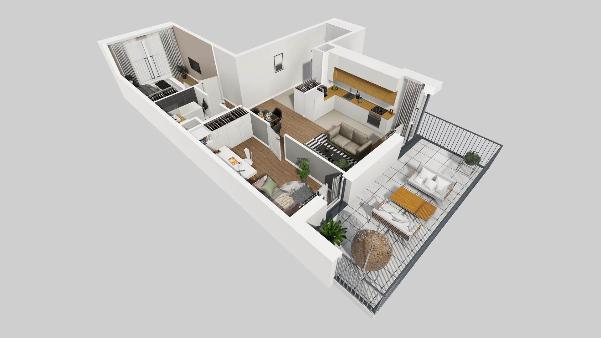 3 pokoje, apartament 59,51 m², piętro 2, oferta nr F/55, Apartamenty Park Matecznego bud. F i G, Kraków, Podgórze, Mateczny, ul. Rydlówka / Nowoorawska