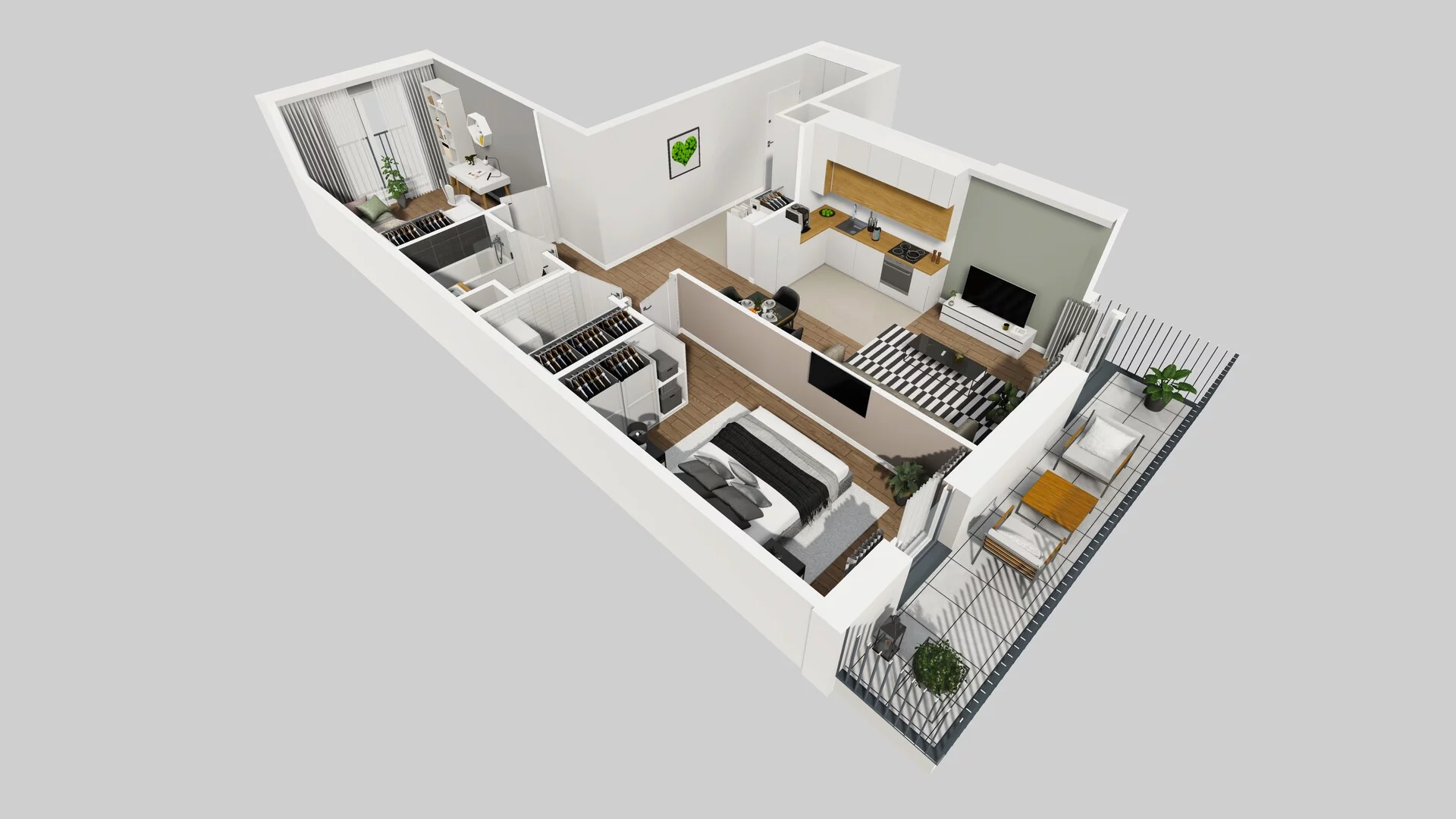 3 pokoje, apartament 67,87 m², piętro 3, oferta nr F/57, Apartamenty Park Matecznego bud. F i G, Kraków, Podgórze, Mateczny, ul. Rydlówka / Nowoorawska