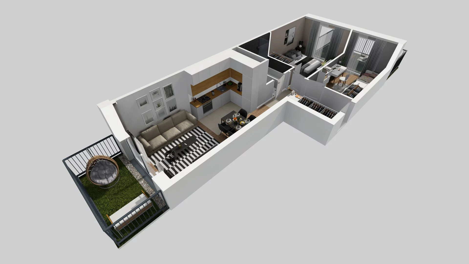 3 pokoje, apartament 53,27 m², parter, oferta nr F/60, Apartamenty Park Matecznego bud. F i G, Kraków, Podgórze, Mateczny, ul. Rydlówka / Nowoorawska