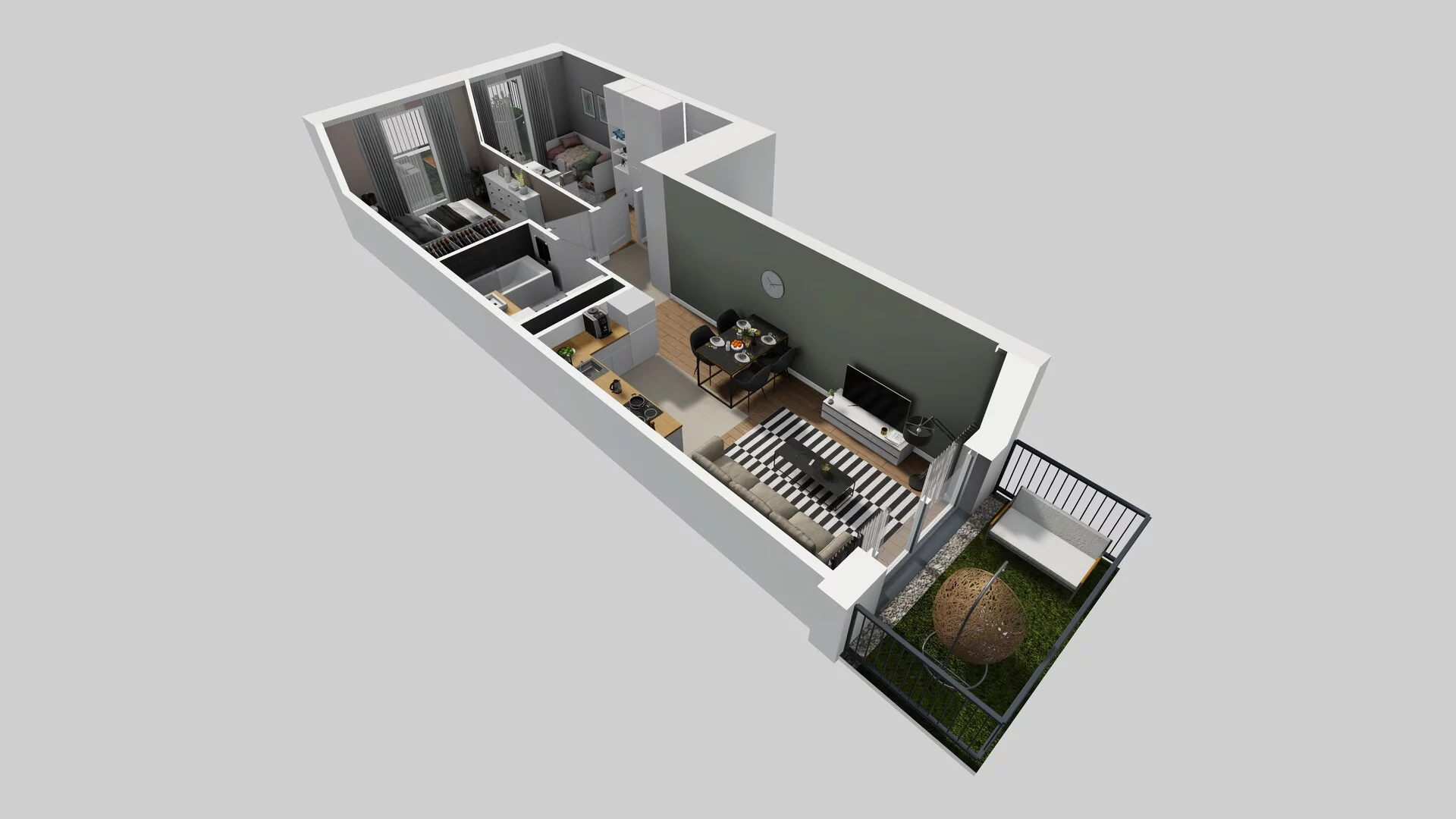 3 pokoje, apartament 53,27 m², parter, oferta nr F/60, Apartamenty Park Matecznego bud. F i G, Kraków, Podgórze, Mateczny, ul. Rydlówka / Nowoorawska