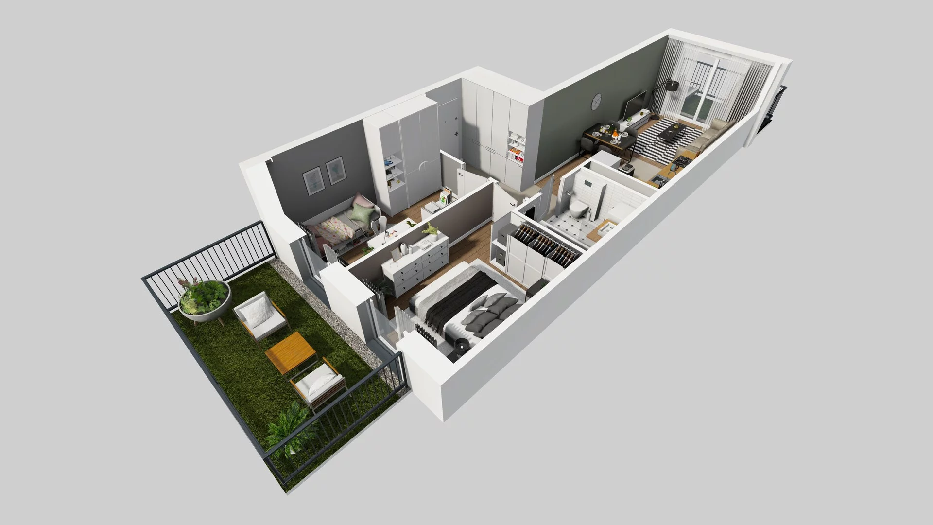 3 pokoje, apartament 53,27 m², parter, oferta nr F/60, Apartamenty Park Matecznego bud. F i G, Kraków, Podgórze, Mateczny, ul. Rydlówka / Nowoorawska