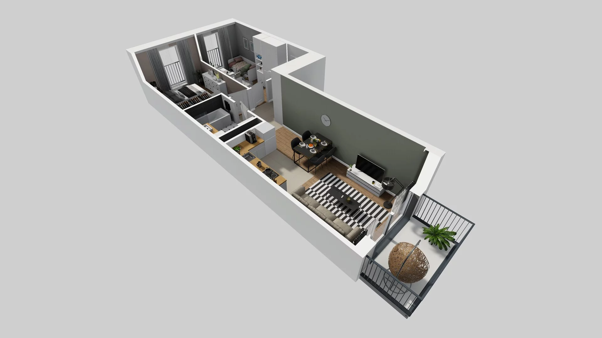 3 pokoje, apartament 54,69 m², piętro 2, oferta nr F/68, Apartamenty Park Matecznego bud. F i G, Kraków, Podgórze, Mateczny, ul. Rydlówka / Nowoorawska